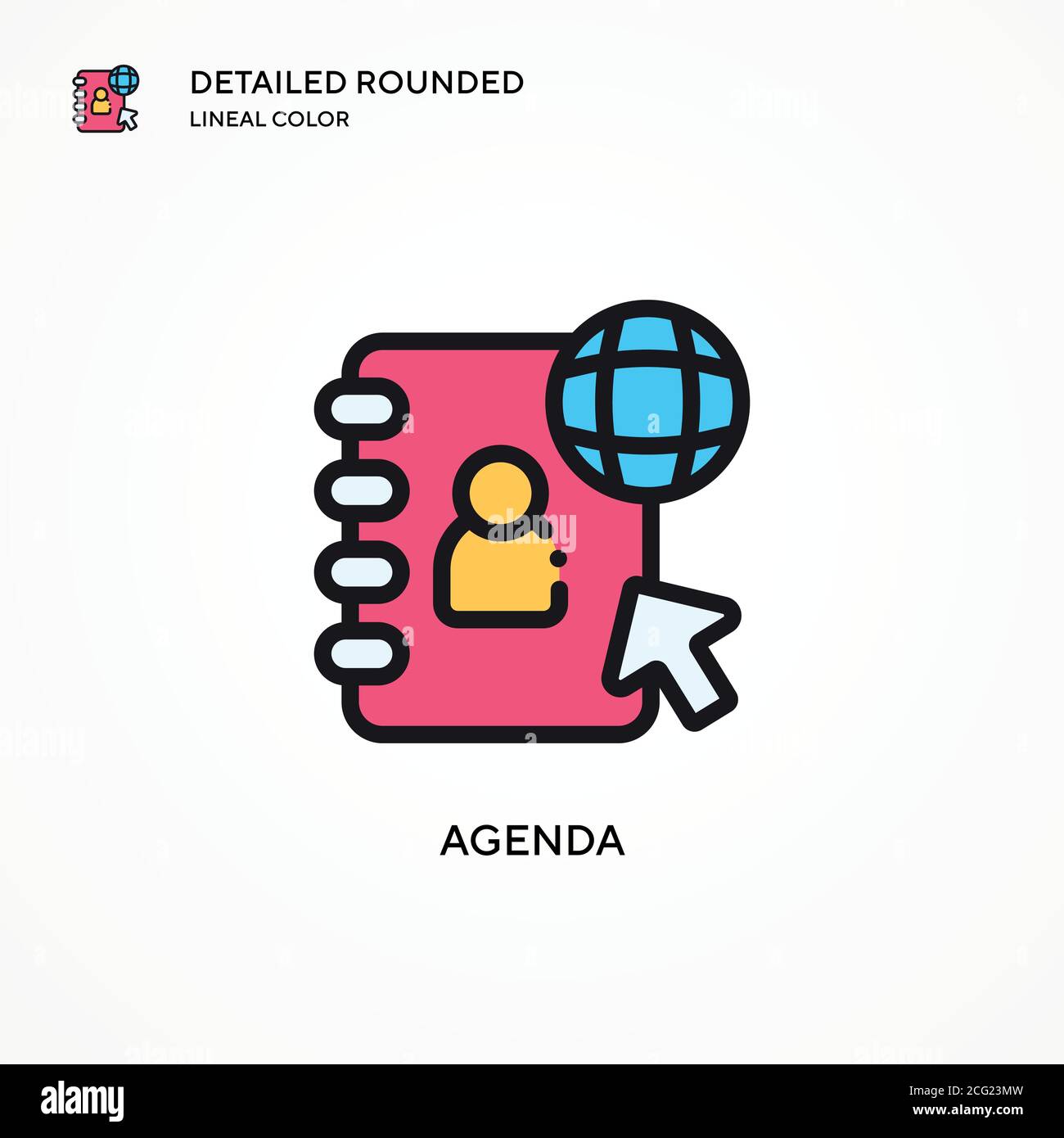 Agenda Vector Icon Modern Vector Illustration Concepts Easy To Edit And Customize Stock Vector Image Art Alamy