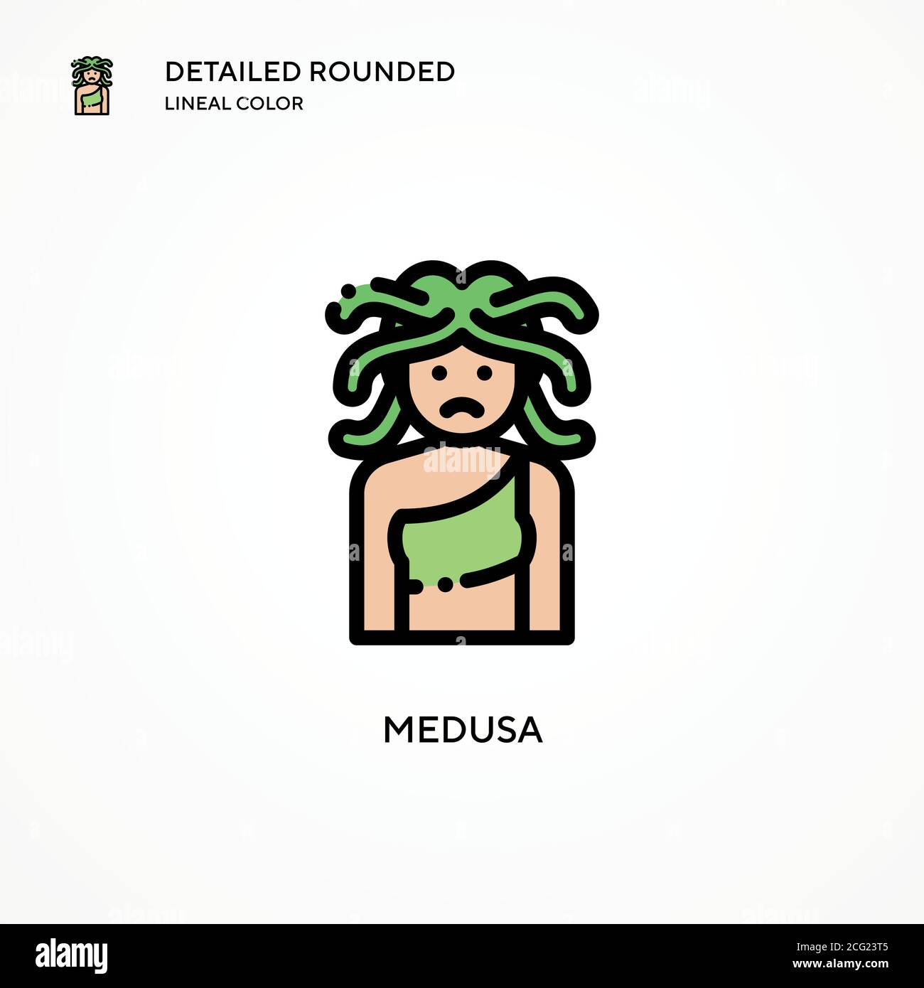 Medusa vector icon. Modern vector illustration concepts. Easy to edit and customize. Stock Vector