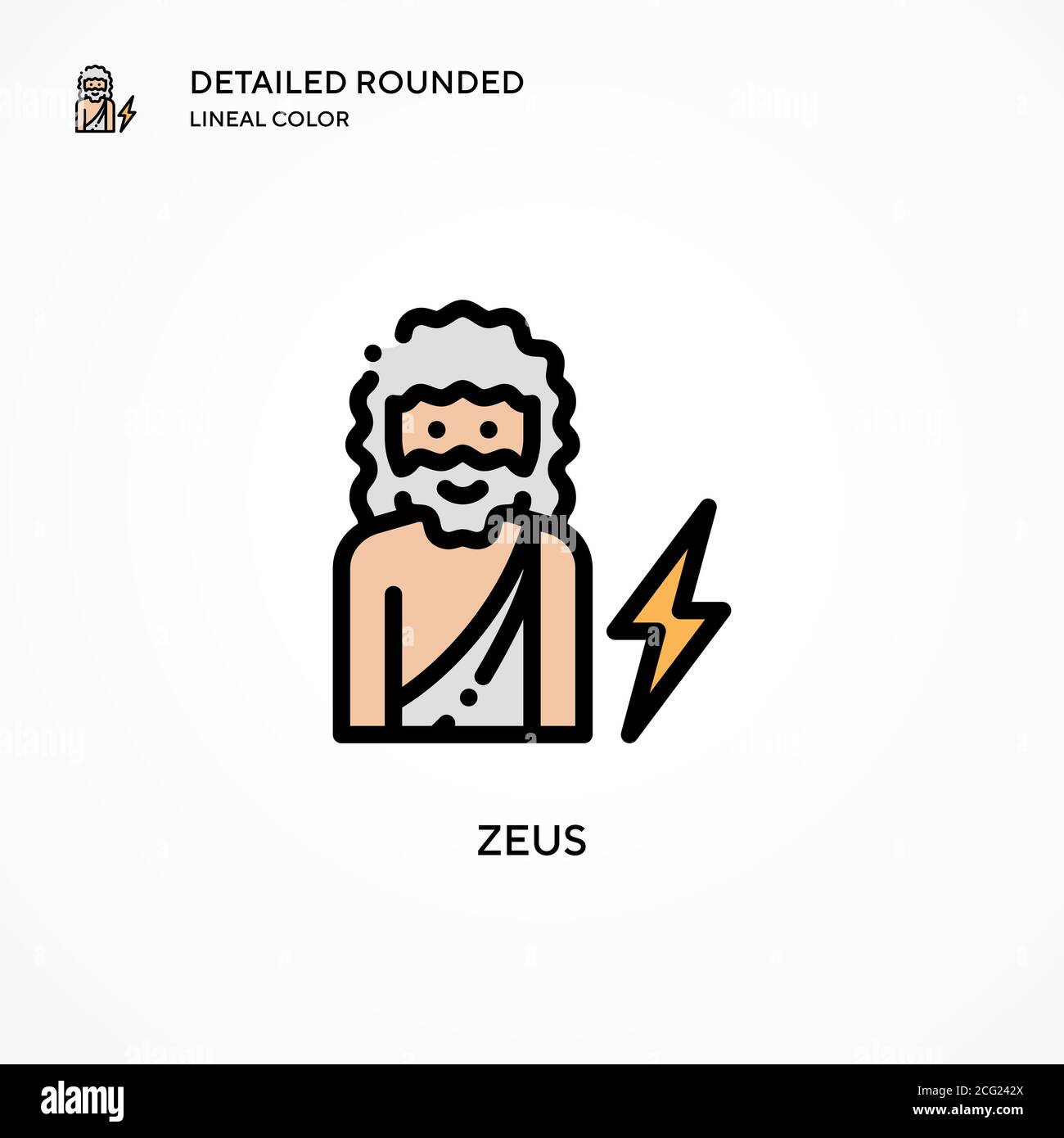 Zeus vector icon. Modern vector illustration concepts. Easy to edit and customize. Stock Vector