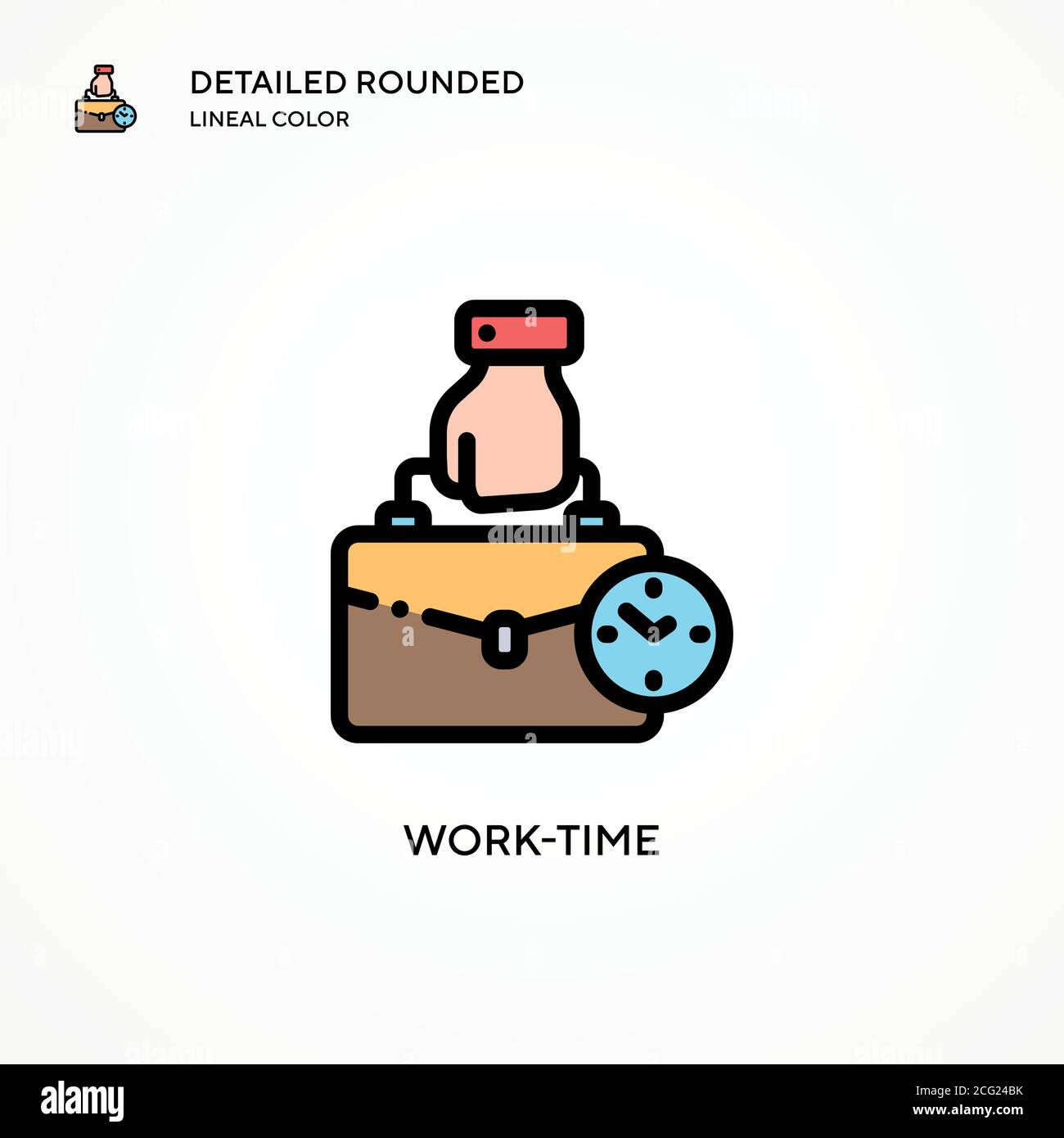 Work-time vector icon. Modern vector illustration concepts. Easy to ...