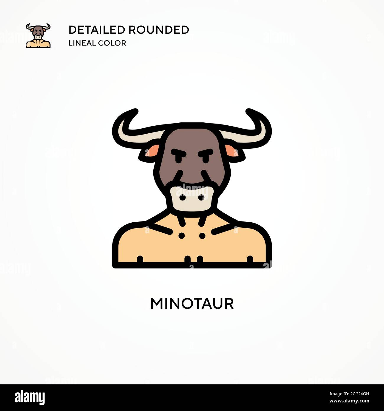 Minotaur vector icon. Modern vector illustration concepts. Easy to edit ...