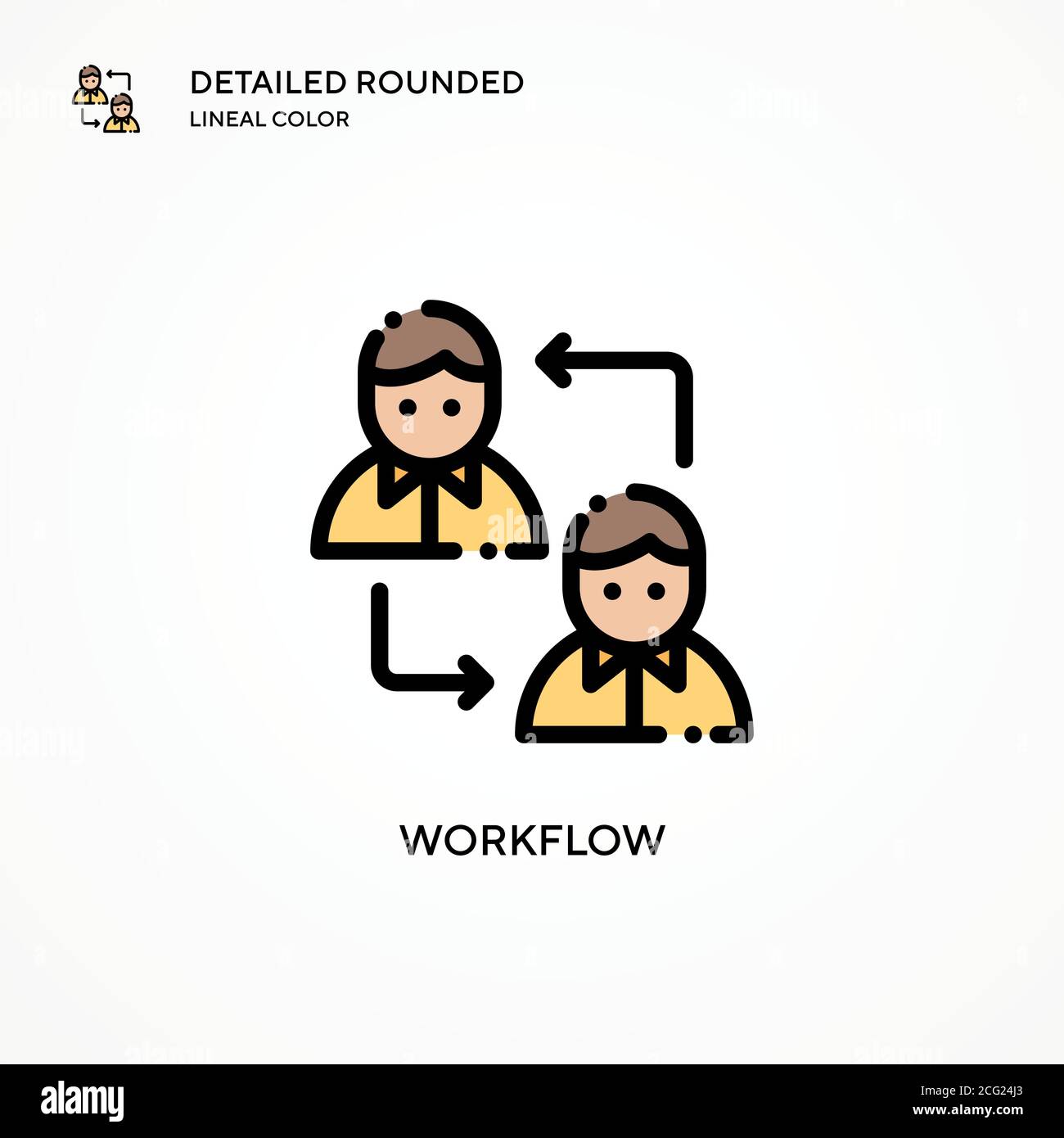 Workflow vector icon. Modern vector illustration concepts. Easy to edit ...