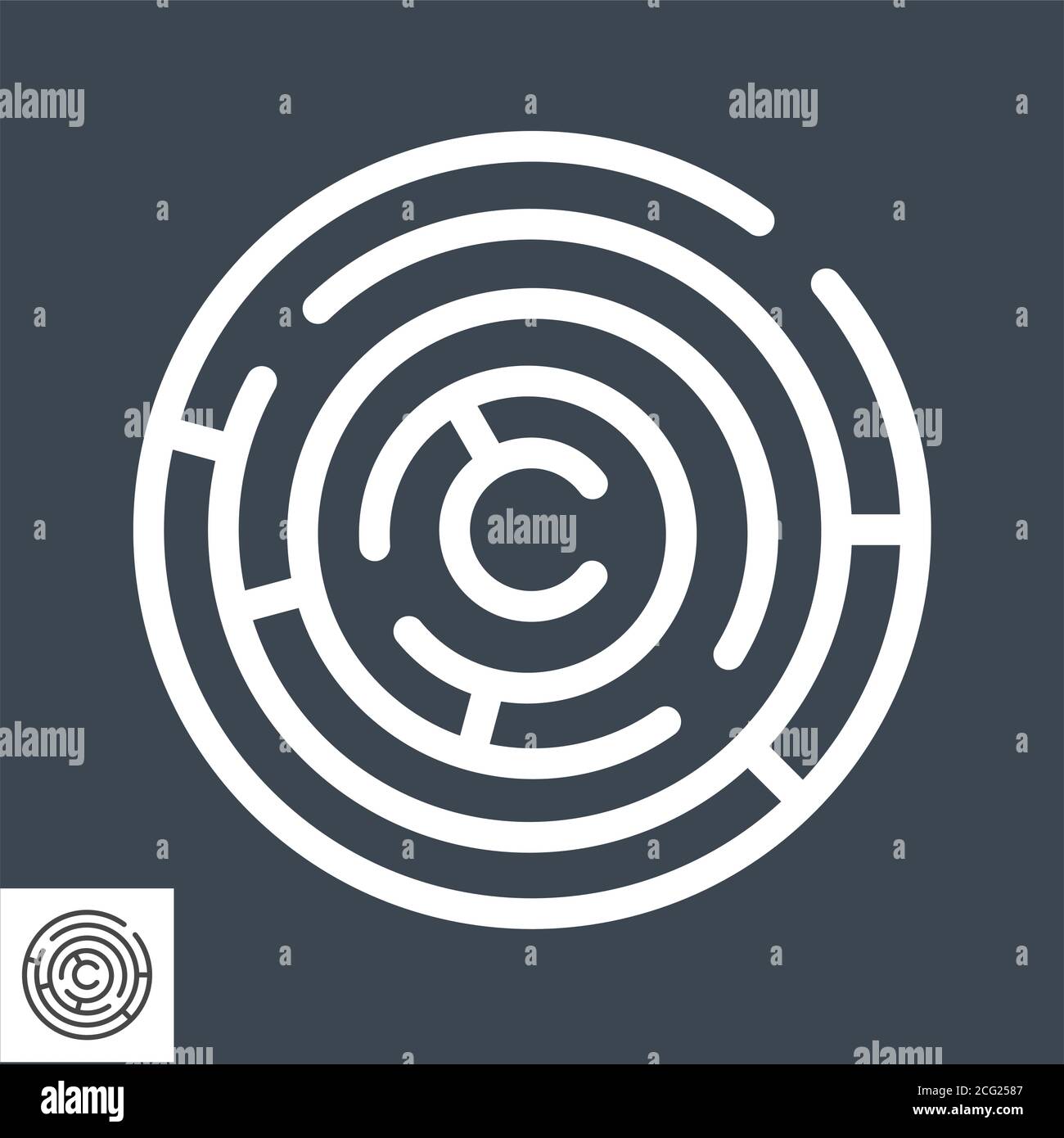 Maze labyrinth icon linear hi-res stock photography and images - Alamy