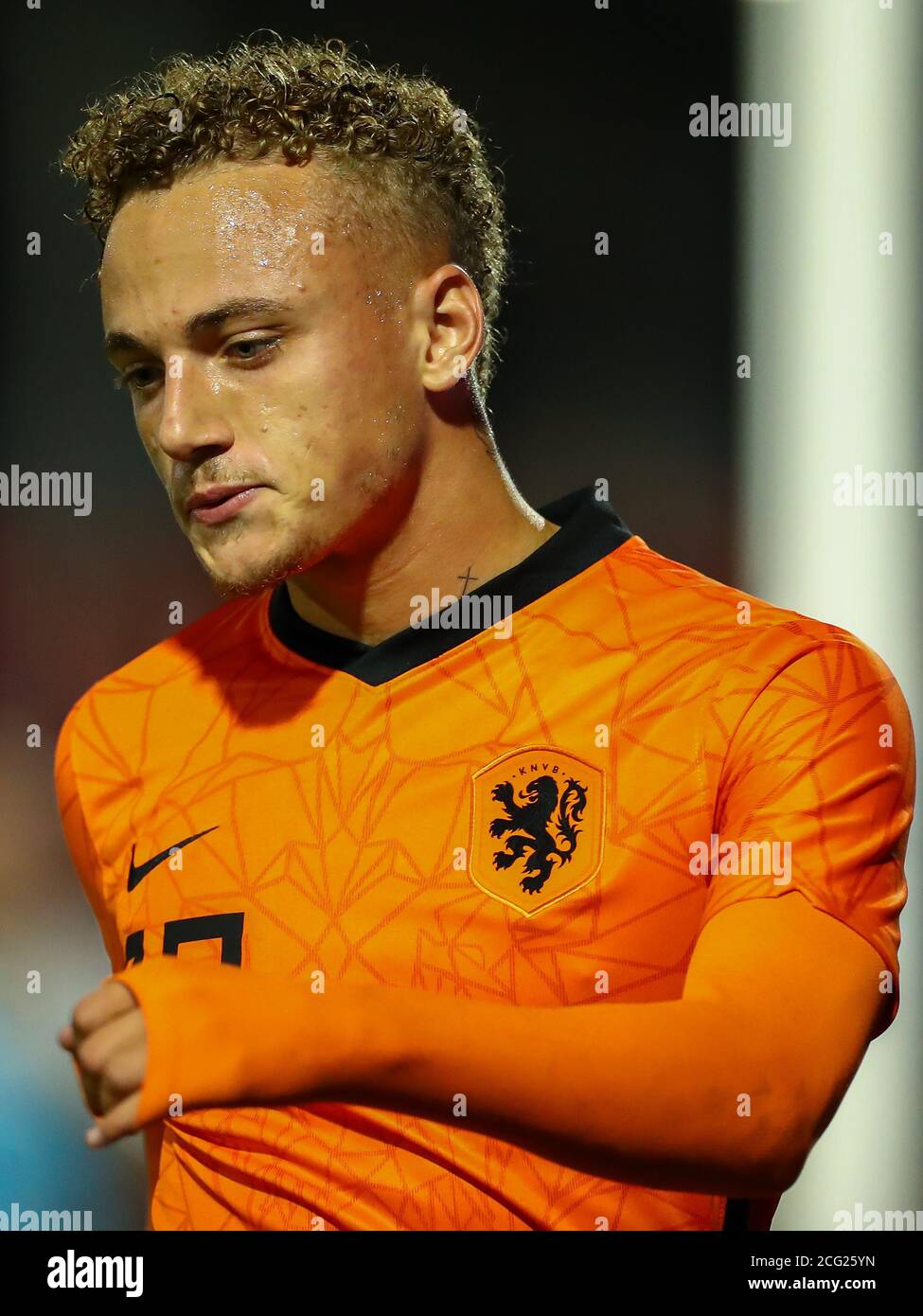 ALMERE, NETHERLANDS -  SEPTEMBER 8: Noa Lang of the Netherlands during the UEFA Euro Under 21 Qualifing match between The Netherlands and Norway on September 8, 2020 in Almere, The Netherlands.  *** Local Caption *** Noa Lang Stock Photo