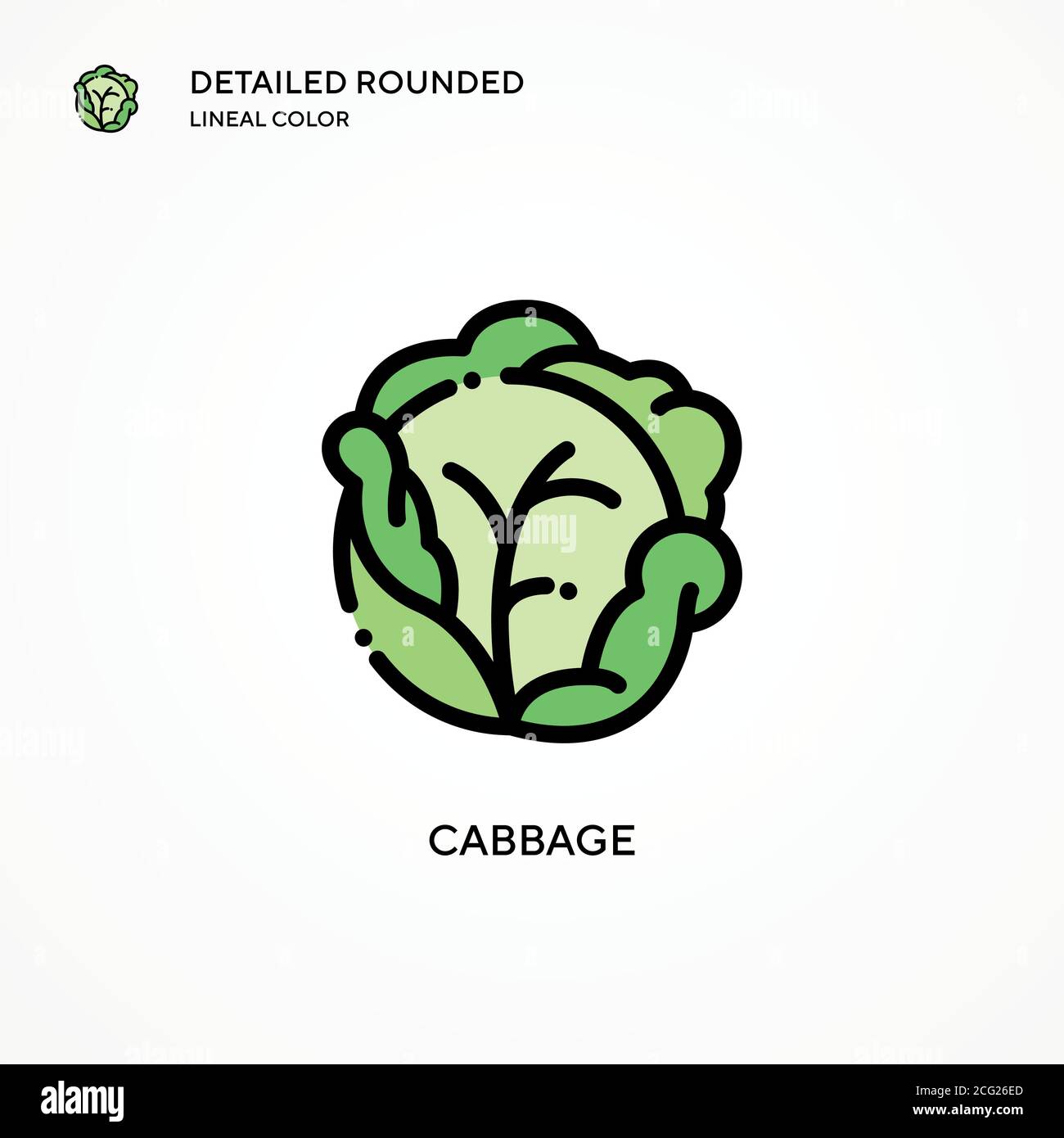 Cabbage vector icon. Modern vector illustration concepts. Easy to edit ...