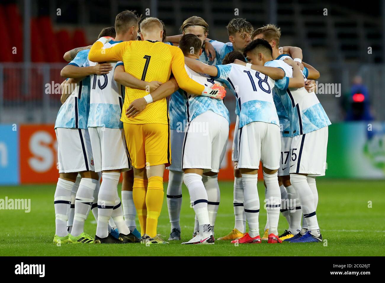 ALMERE, NETHERLANDS -  SEPTEMBER 8: team Norway during the UEFA Euro Under 21 Qualifing match between The Netherlands and Norway on September 8, 2020 in Almere, The Netherlands.  *** Local Caption *** Stock Photo