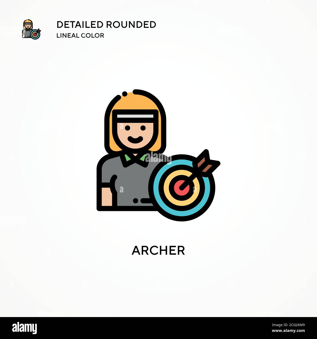 Archer vector icon. Modern vector illustration concepts. Easy to edit ...
