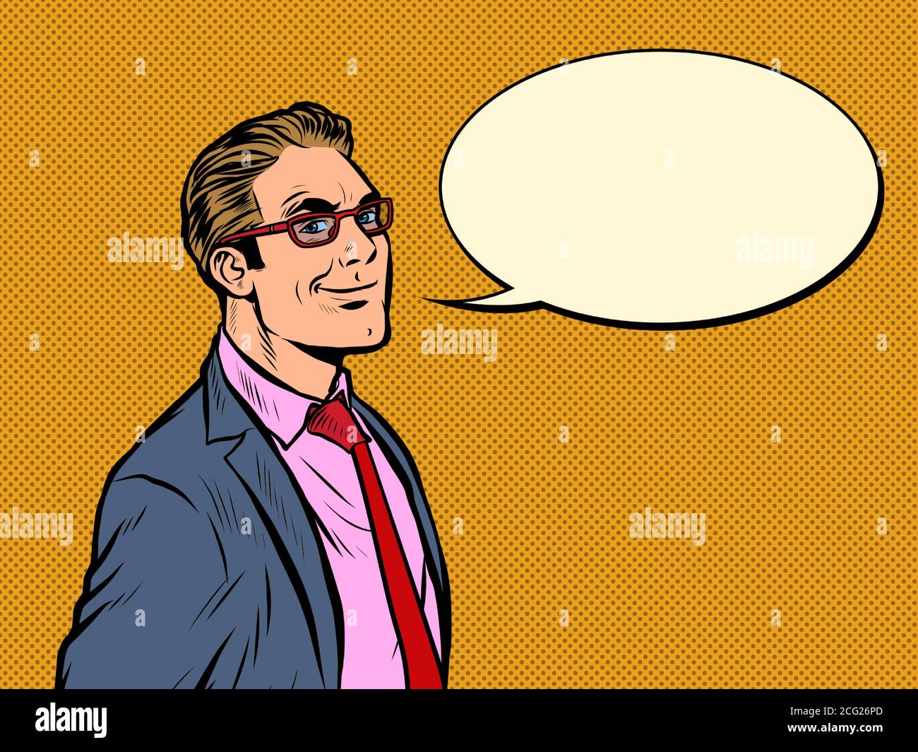 A positive business man says Stock Vector Image & Art - Alamy