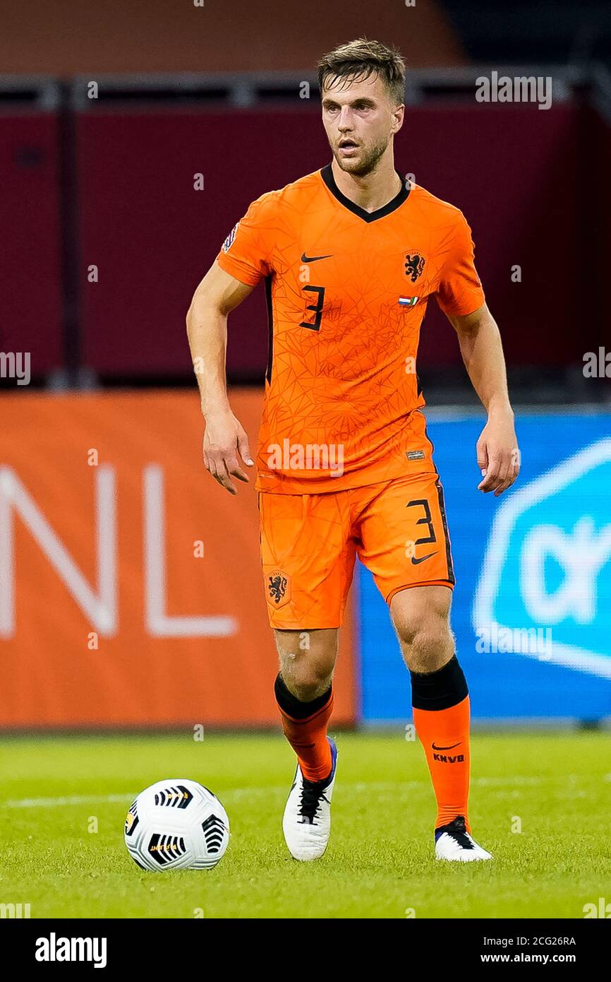 Amsterdam, Netherlands. 07th Sep, 2020. AMSTERDAM, 07-09-2020, football, Netherlands - Italy, Nations League, Stadium de Arena, Netherlands player Joel Veltman Credit: Pro Shots/Alamy Live News Stock Photo