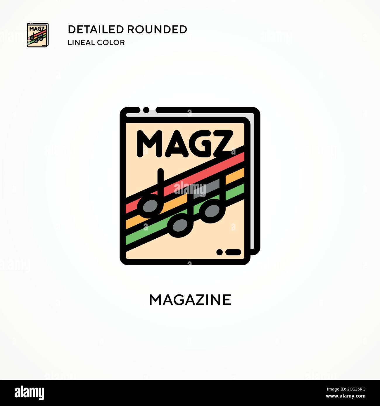 Magazine vector icon. Modern vector illustration concepts. Easy to edit