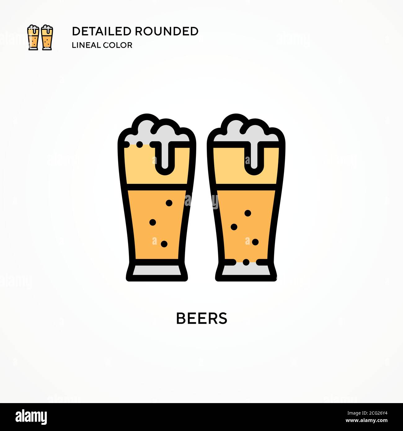 Beers vector icon. Modern vector illustration concepts. Easy to edit and customize. Stock Vector