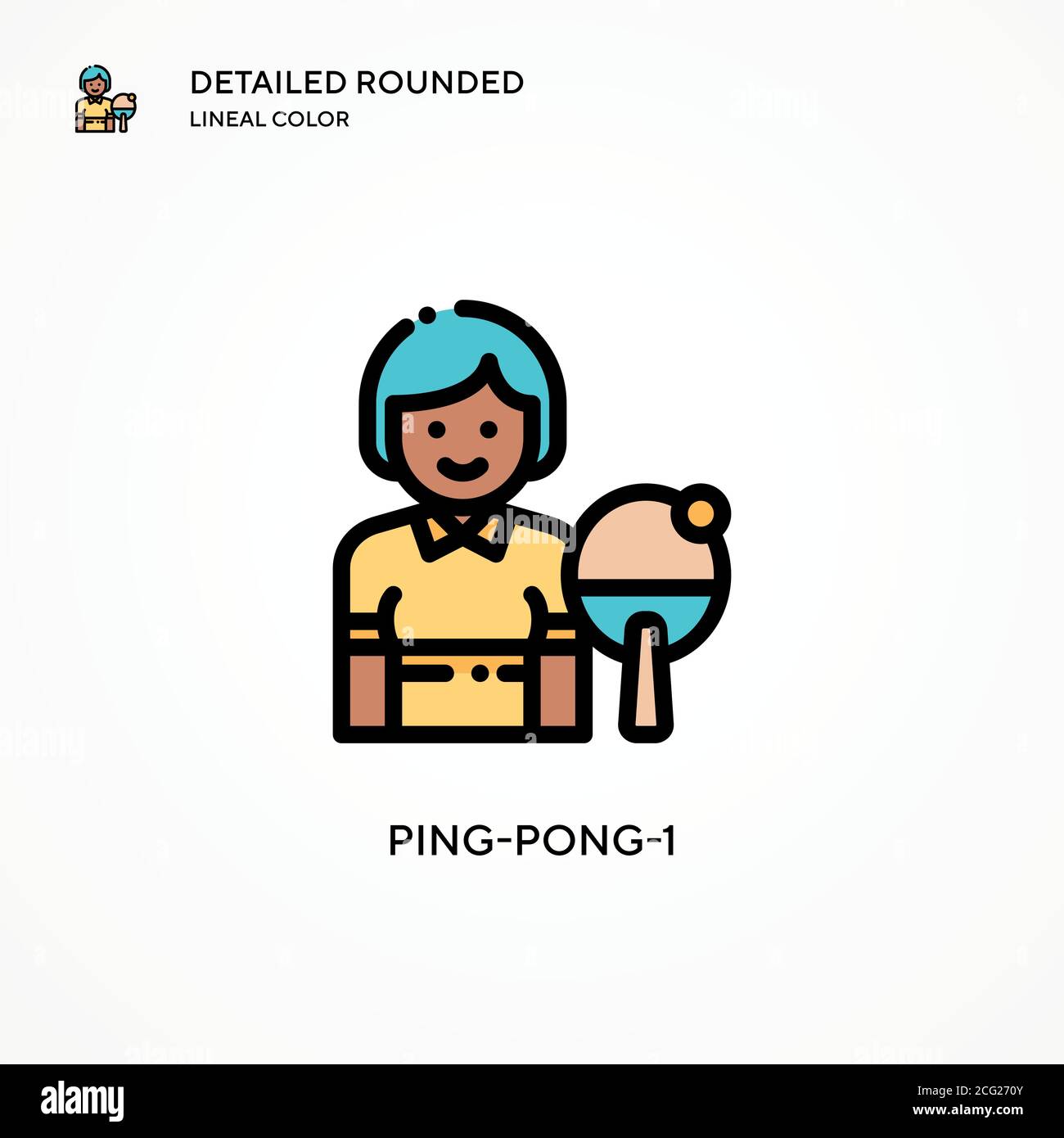 Ping pong table on phone screen online concept Vector Image