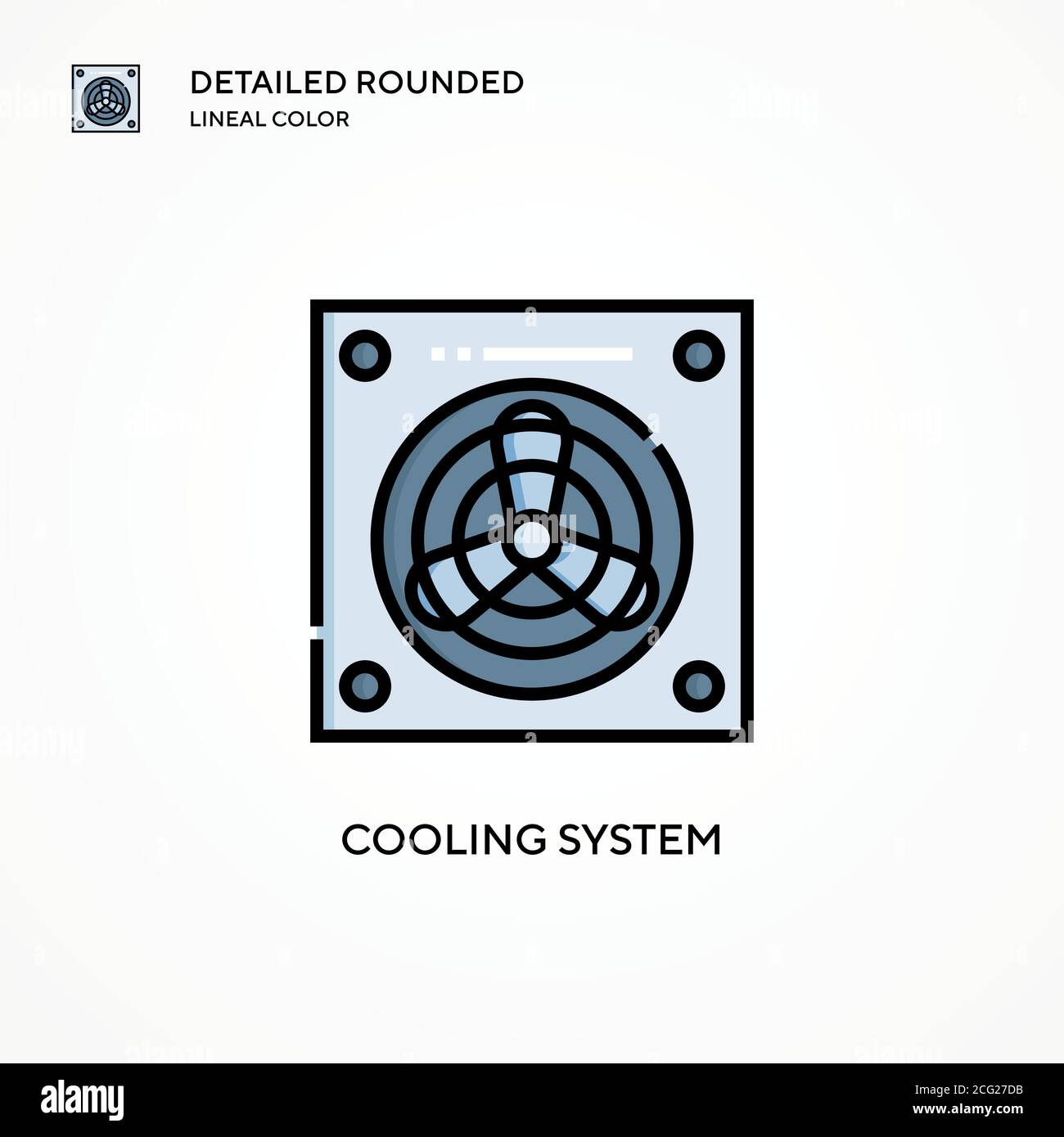 Cooling system vector icon. Modern vector illustration concepts. Easy to edit and customize. Stock Vector