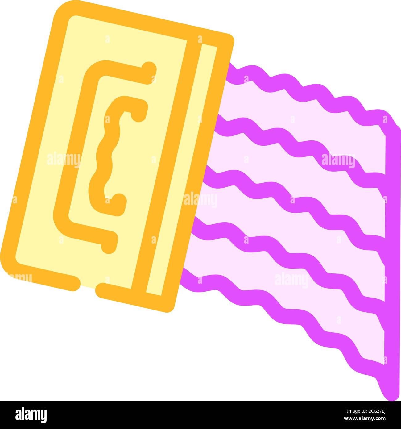 applying moisture barrier color icon vector illustration Stock Vector