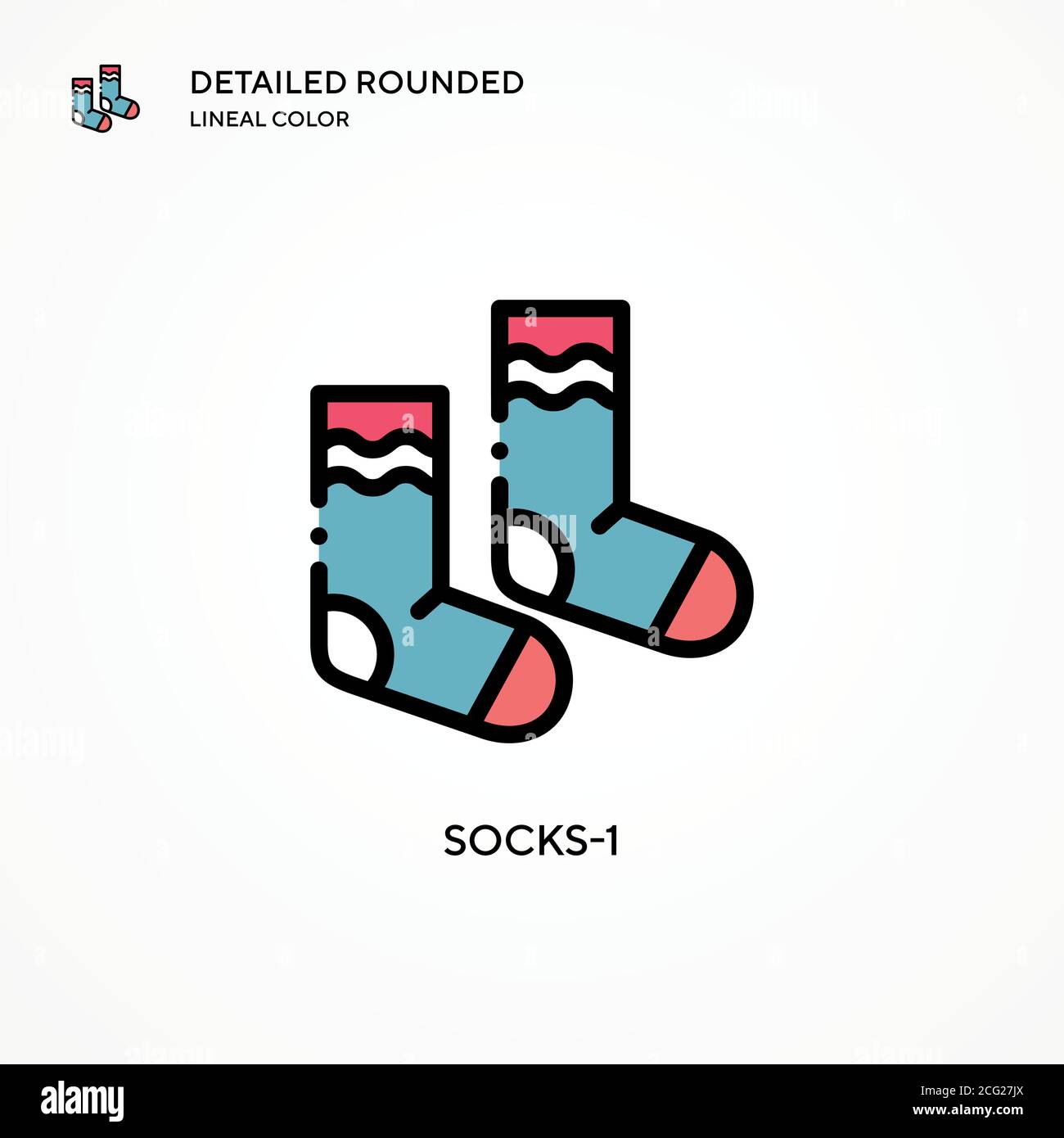 Socks-1 vector icon. Modern vector illustration concepts. Easy to edit ...