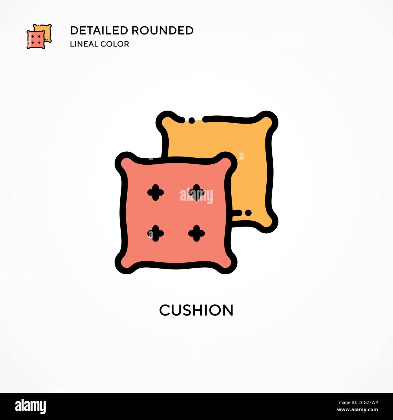 Bedroom wall bed cushions Stock Vector Images Alamy