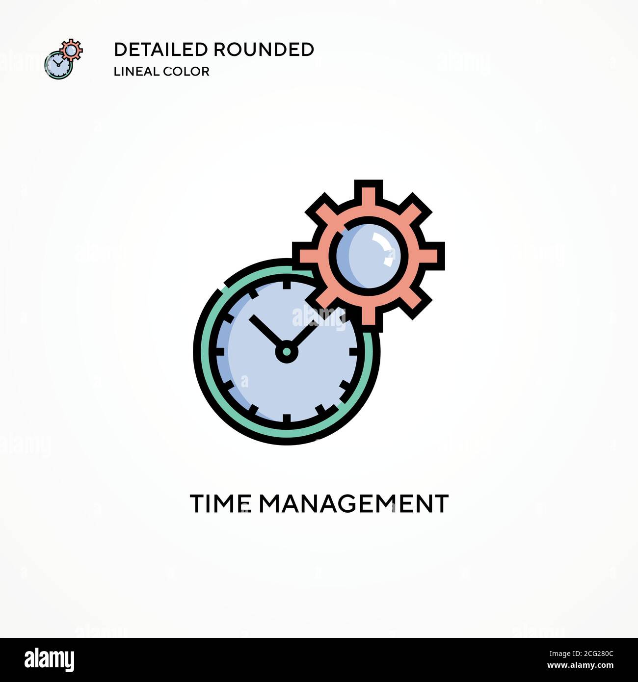 Time management vector icon. Modern vector illustration concepts. Easy ...