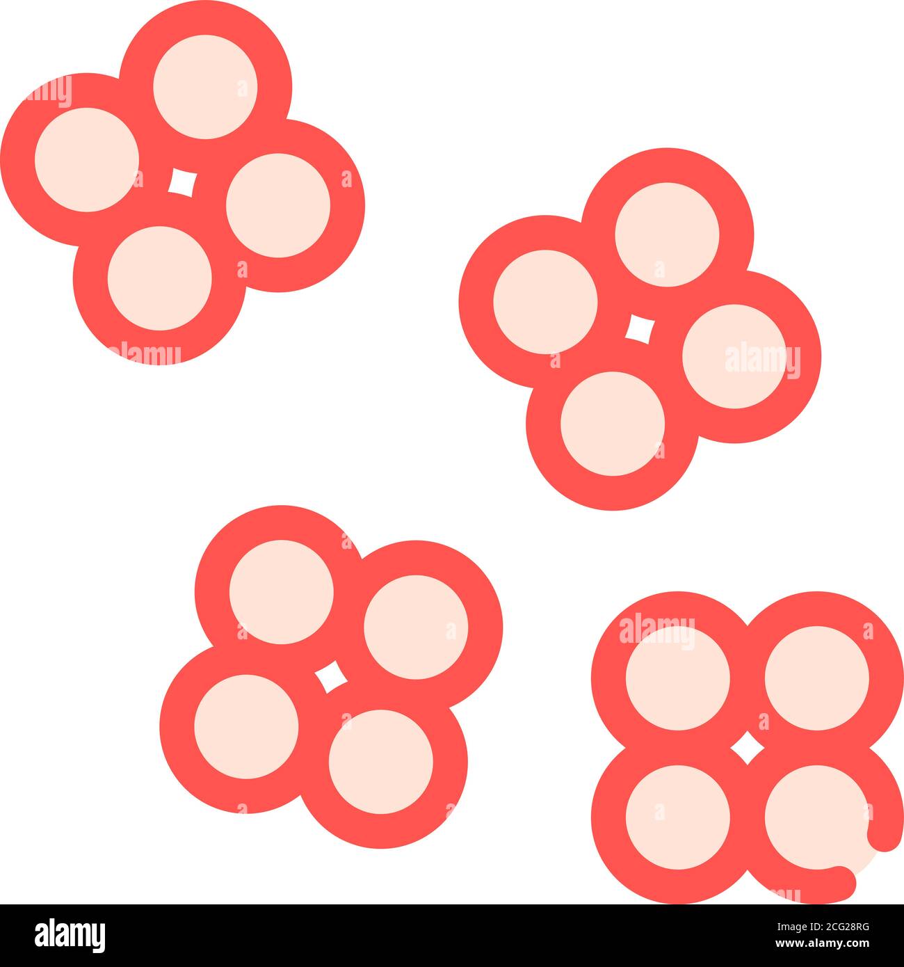 staphylococcus aureus color icon vector isolated illustration Stock Vector