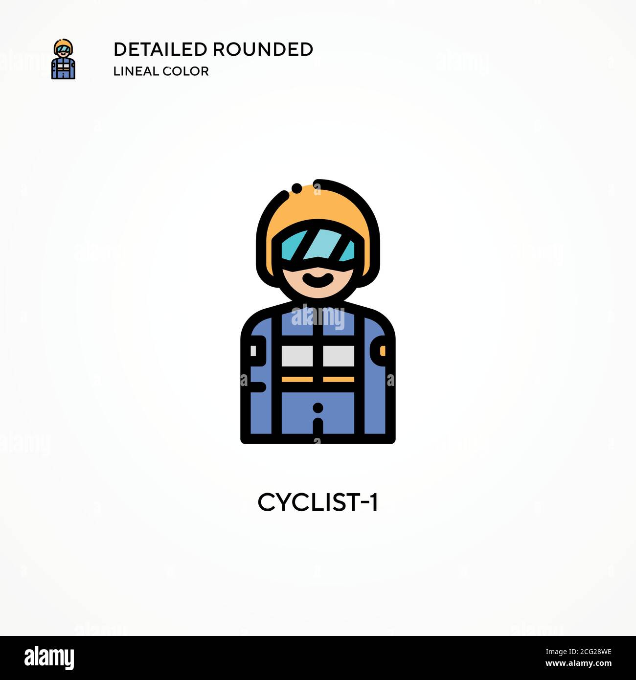 Cyclist-1 vector icon. Modern vector illustration concepts. Easy to ...