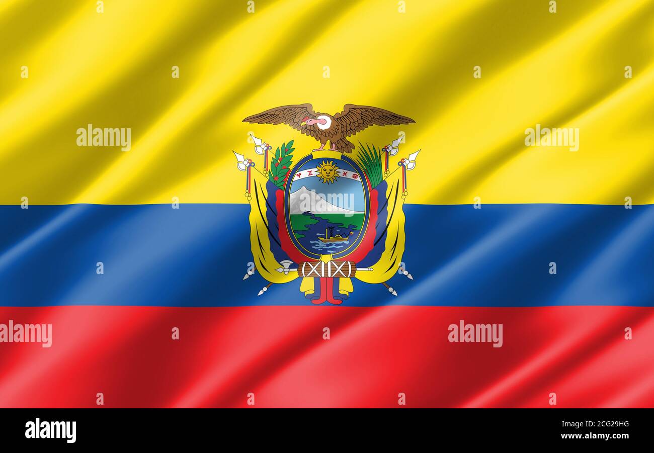 Animal De La Bandera De Ecuador Ecuador silk flag hi-res stock photography and images - Alamy