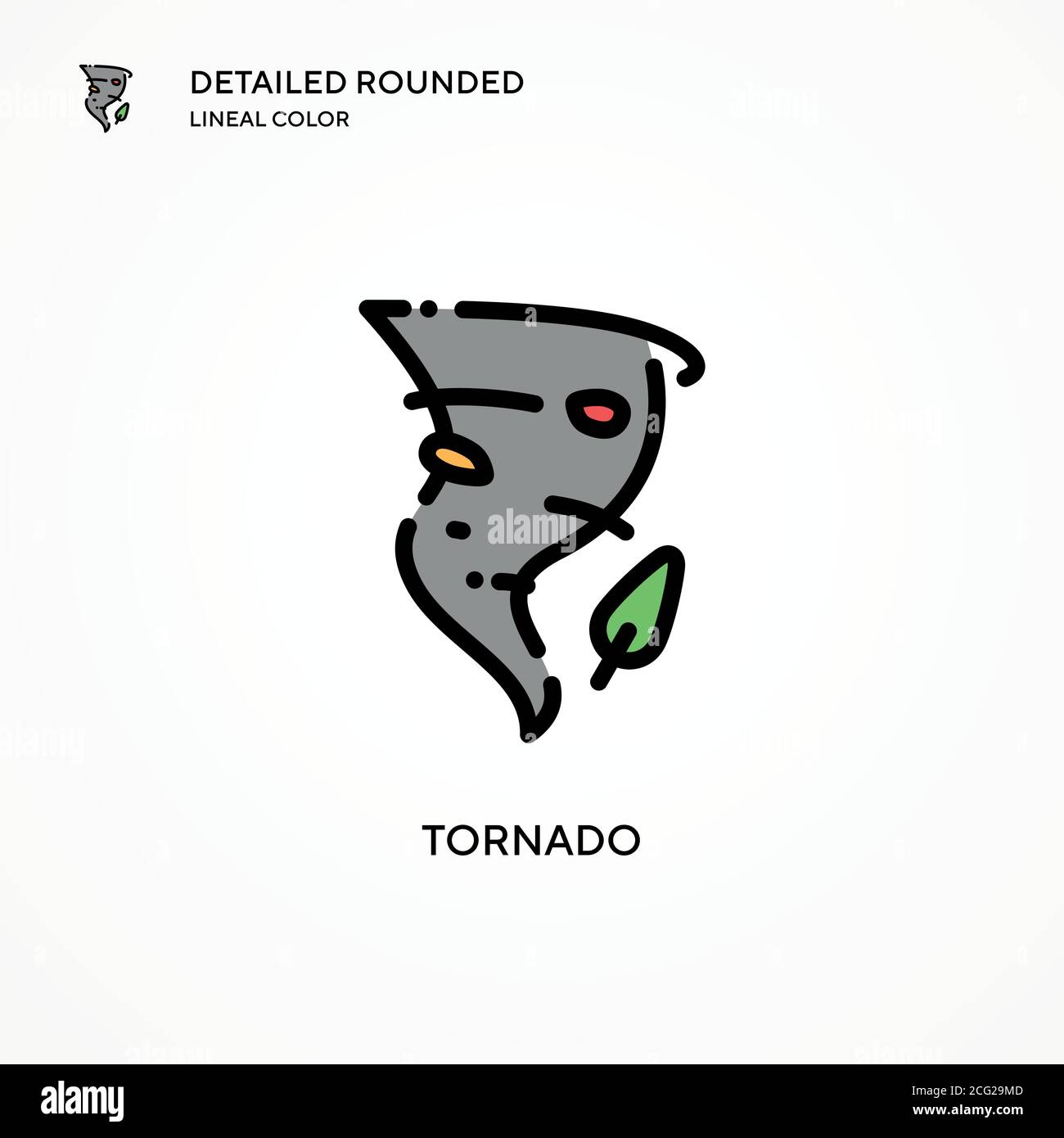 Tornado vector icon. Modern vector illustration concepts. Easy to edit and customize. Stock Vector