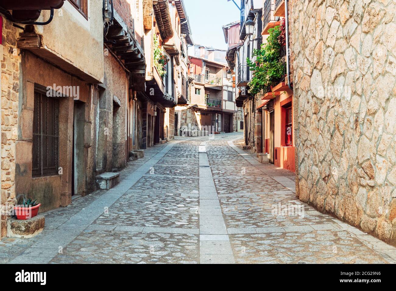 Village of Sotoserrano in province of Salamanca, Spain. Stock Photo