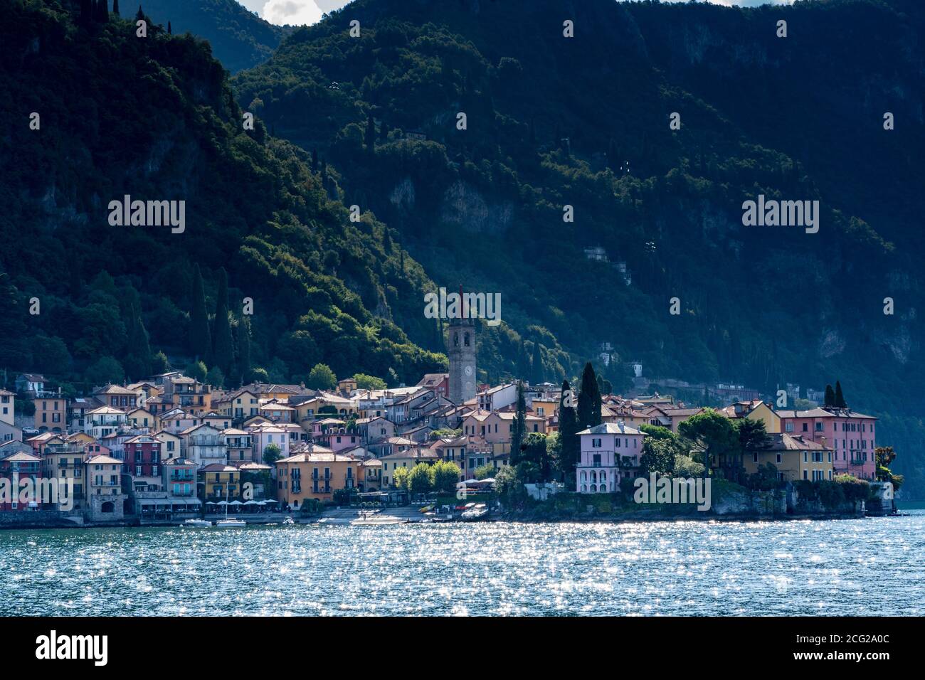 Italy. Lombardy. Lake Como. The colorful village of Varenna Stock Photo