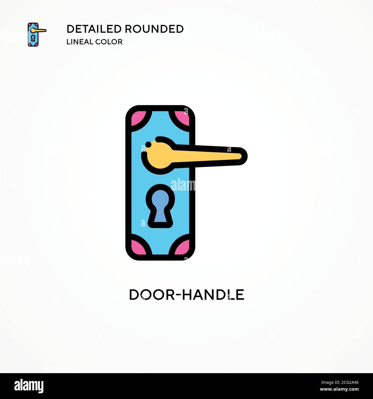 Doorhandle vector icon. Modern vector illustration concepts. Easy to