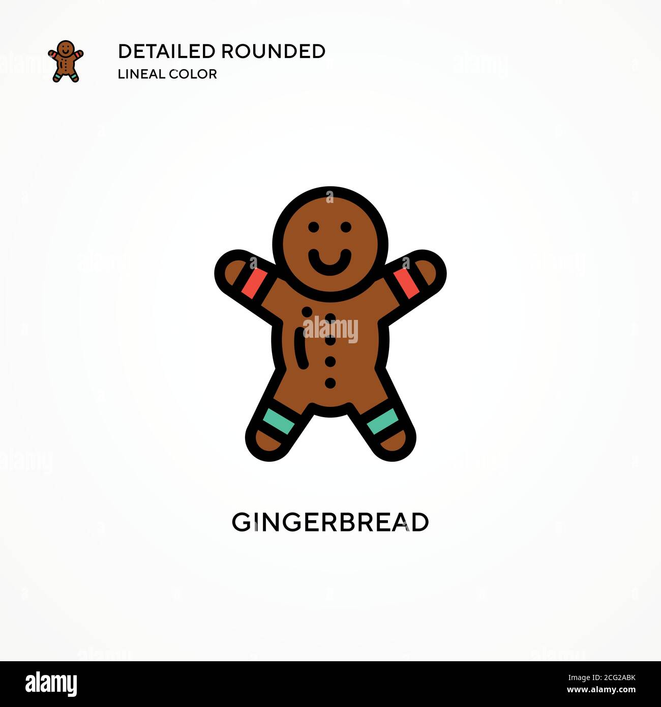 Gingerbread vector icon. Modern vector illustration concepts. Easy to ...