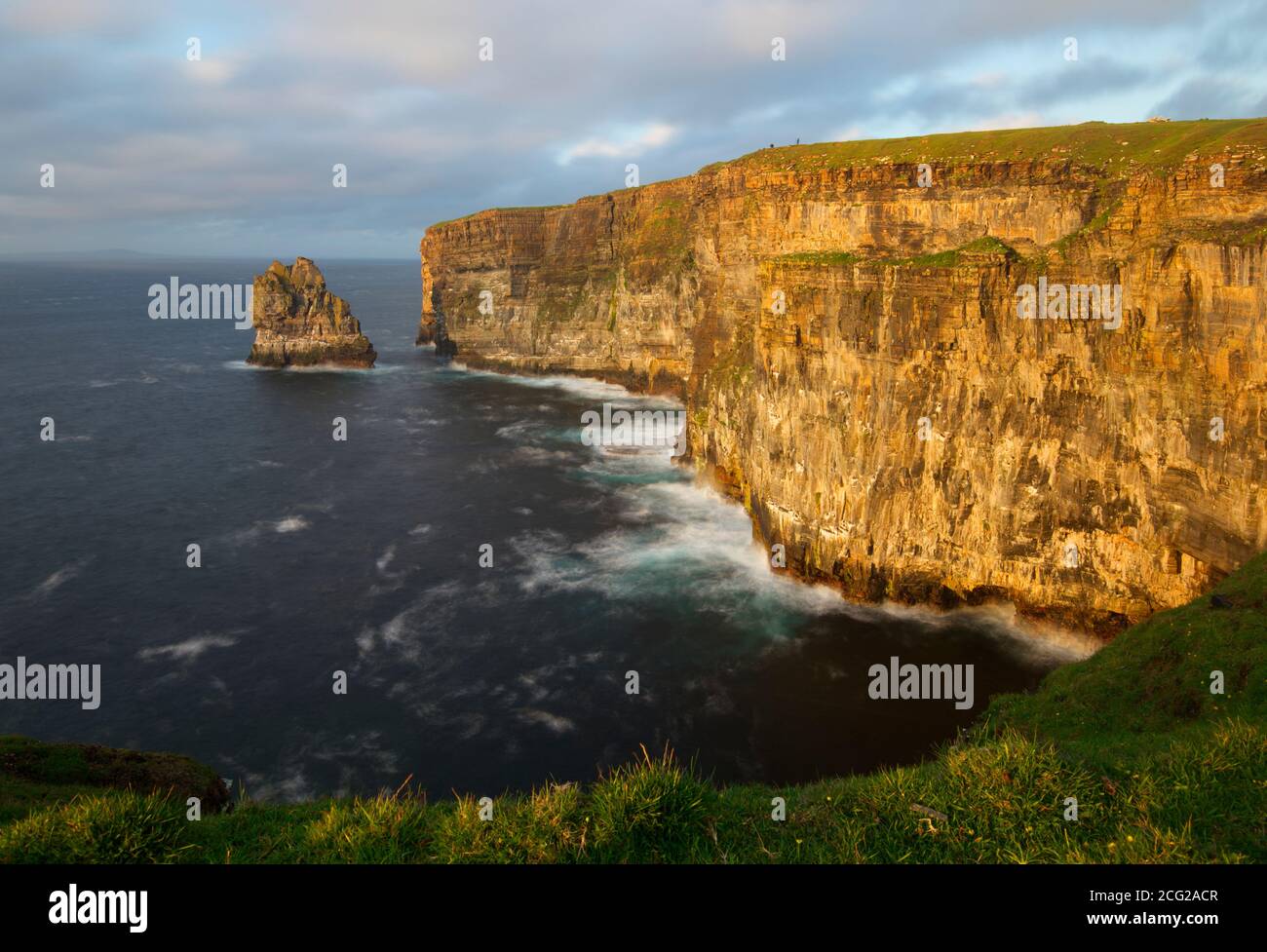 Cliffs on Orkney coast near Costa Head Stock Photo