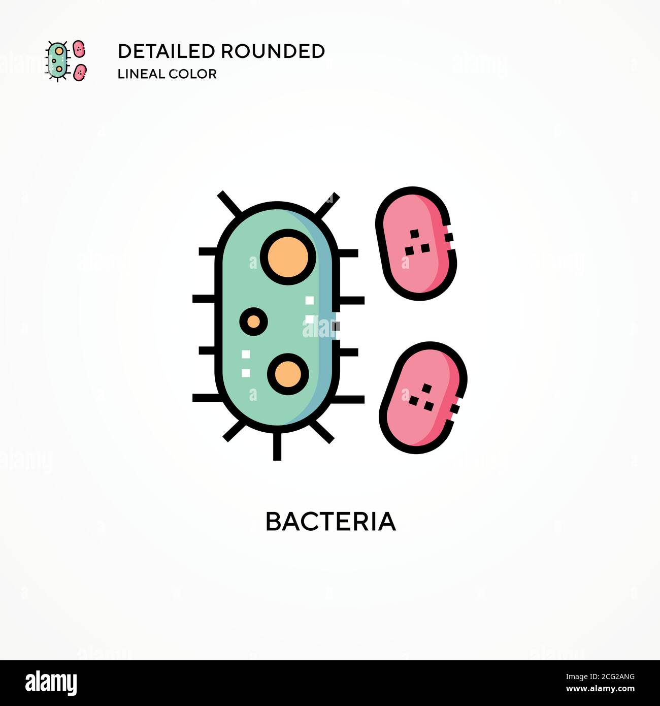 Bacteria vector icon. Modern vector illustration concepts. Easy to edit ...