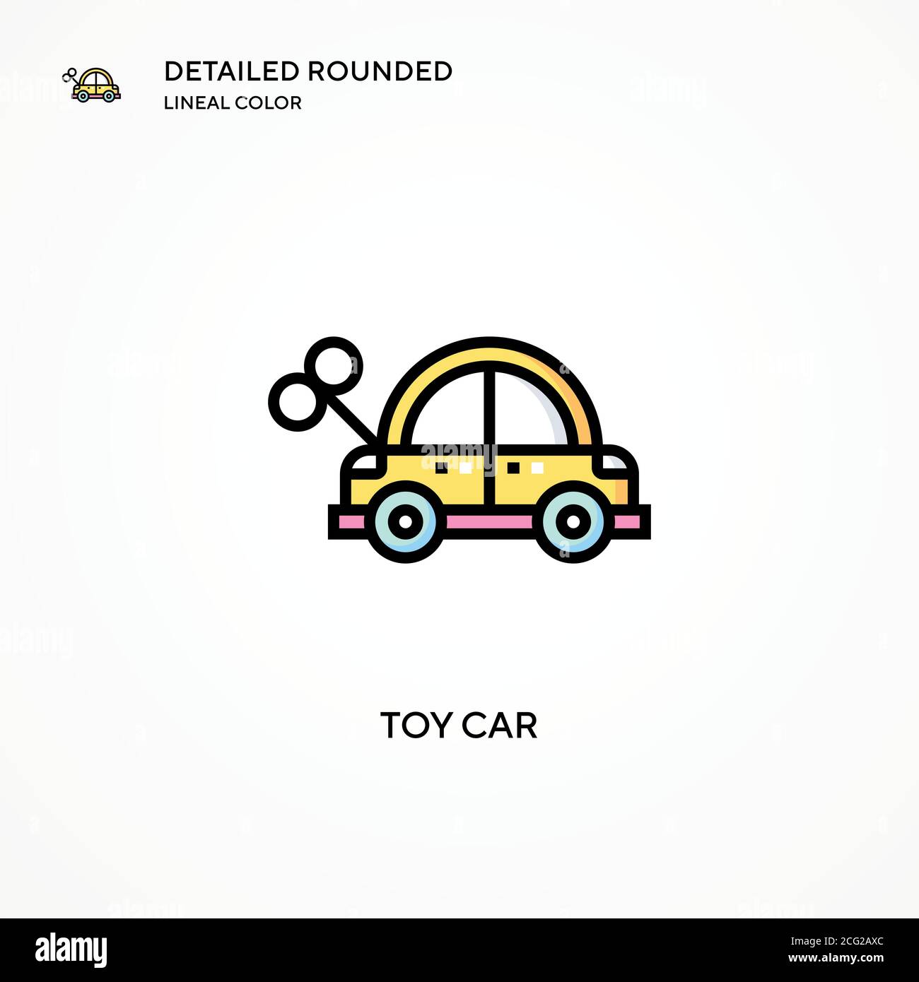 Toy car vector icon. Modern vector illustration concepts. Easy to edit