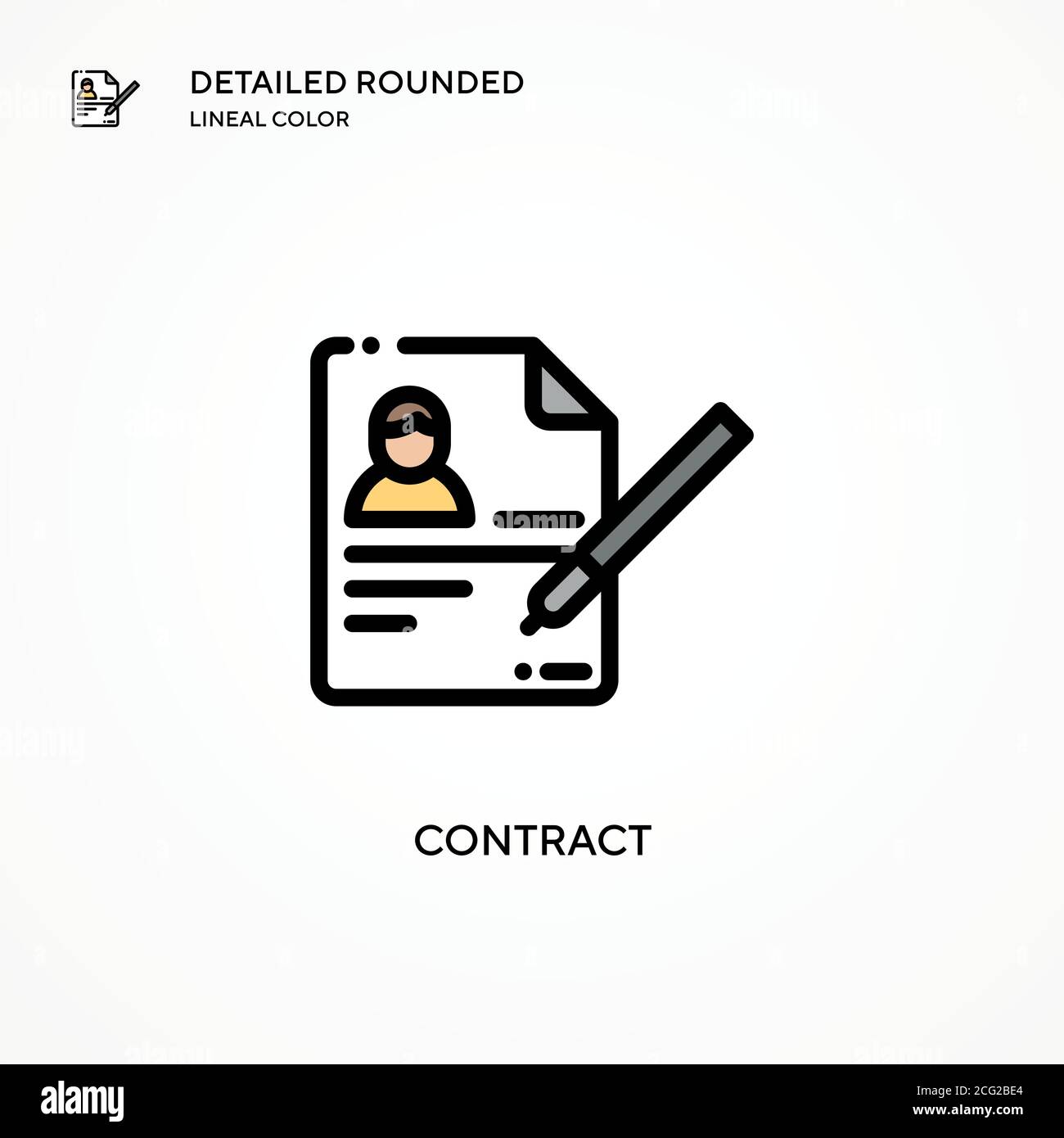 Contract vector icon. Modern vector illustration concepts. Easy to edit ...