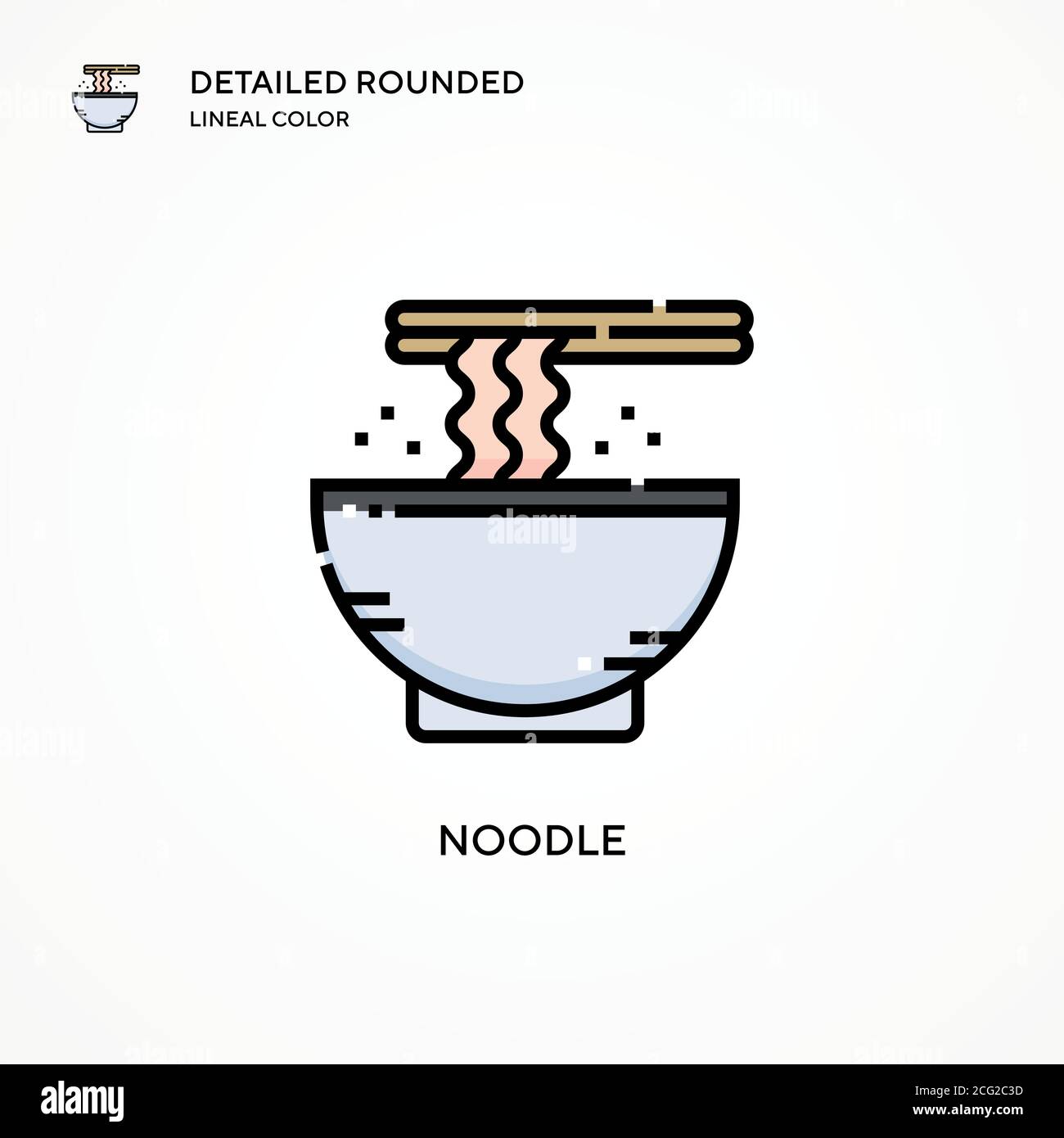 Noodle vector icon. Modern vector illustration concepts. Easy to edit ...