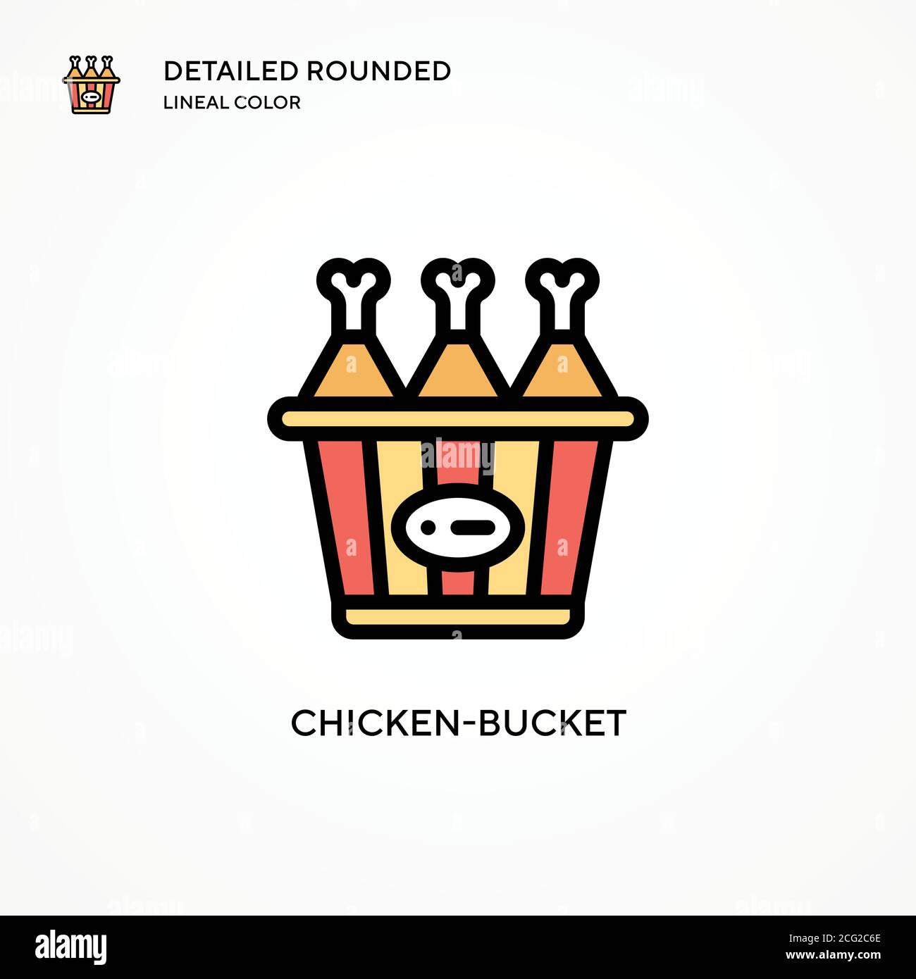 Chickenbucket vector icon. Modern vector illustration concepts. Easy