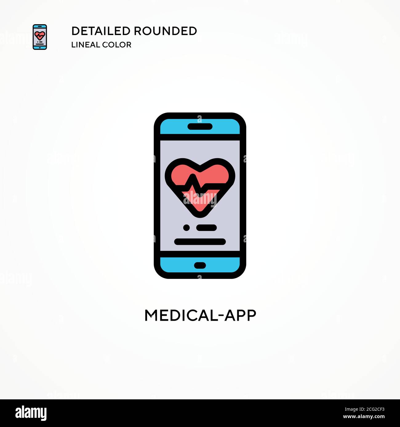 Medical-app vector icon. Modern vector illustration concepts. Easy to ...