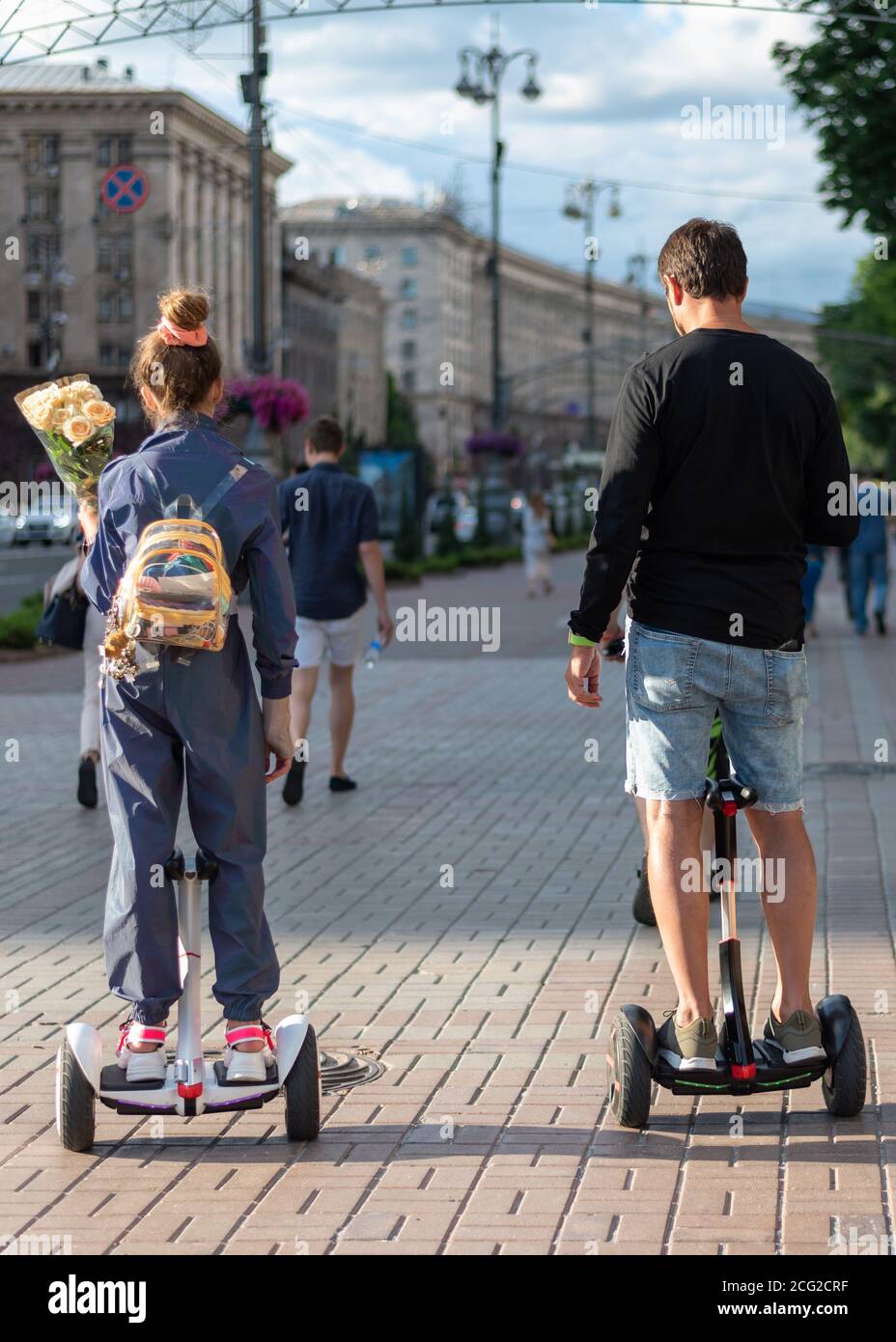 Riding segway hi-res stock photography and images - Alamy