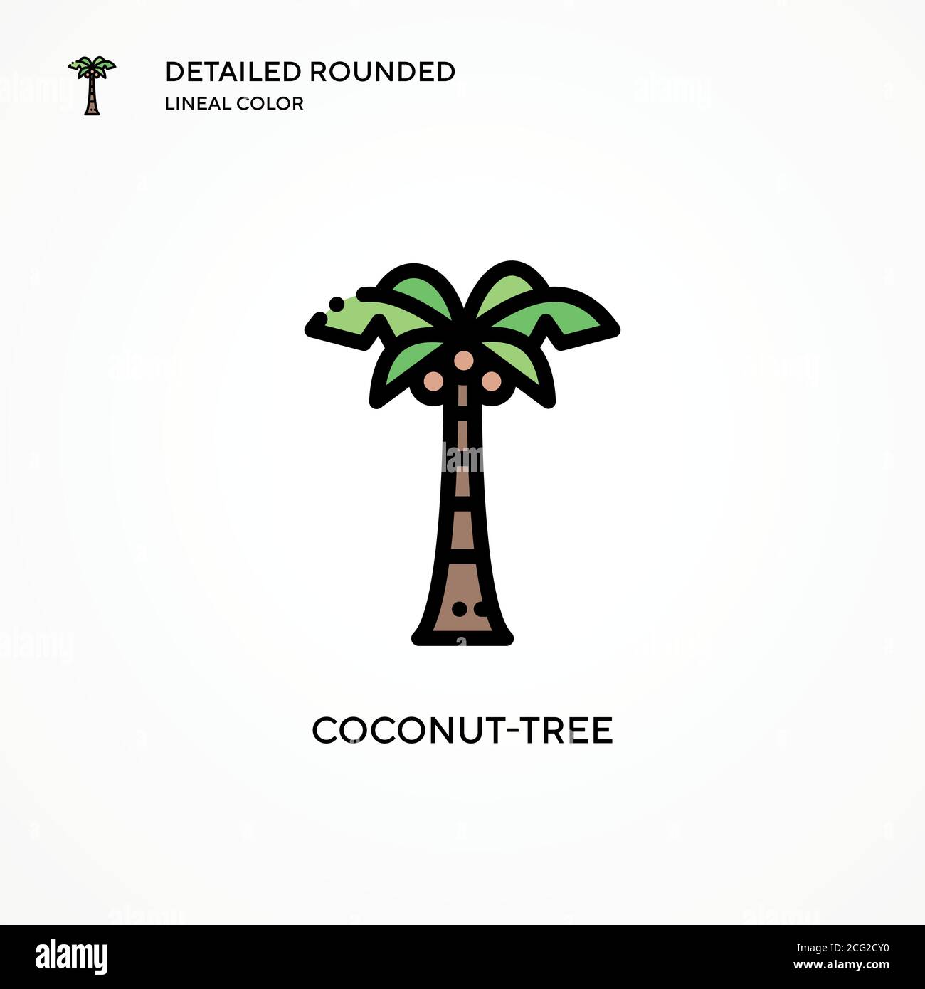 Coconut Tree Vector Icon Modern Vector Illustration Concepts Easy To Edit And Customize Stock 4290