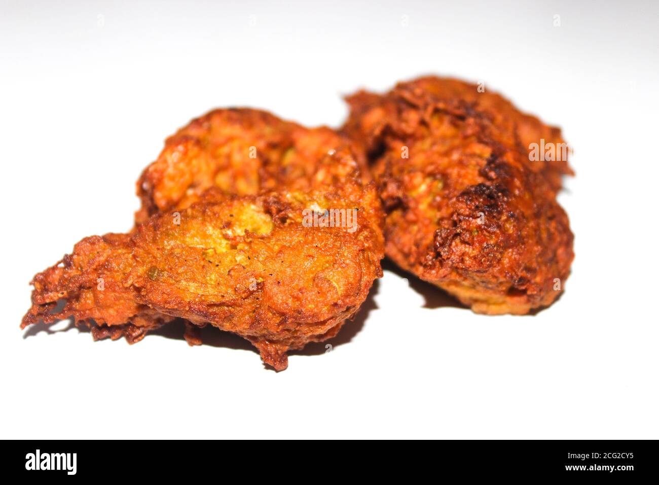 Pakora or pakoda  a traditional and popular Indian vegetarian snack Stock Photo