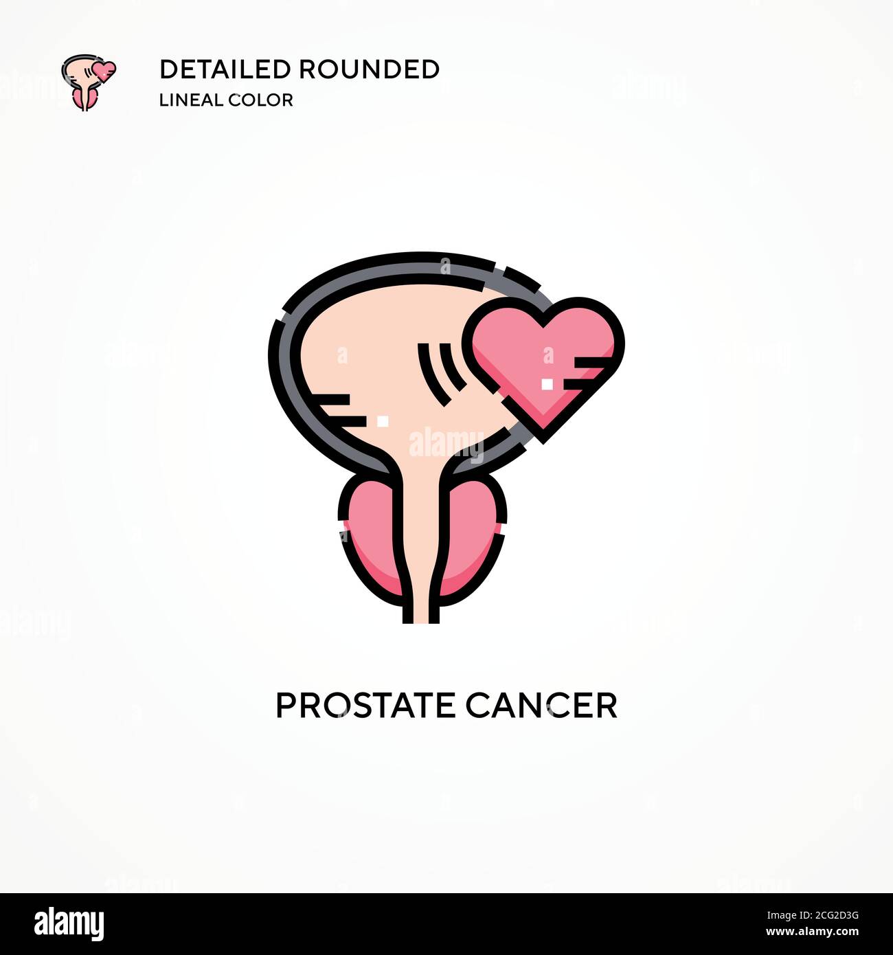 Prostate cancer vector icon. Modern vector illustration concepts. Easy ...