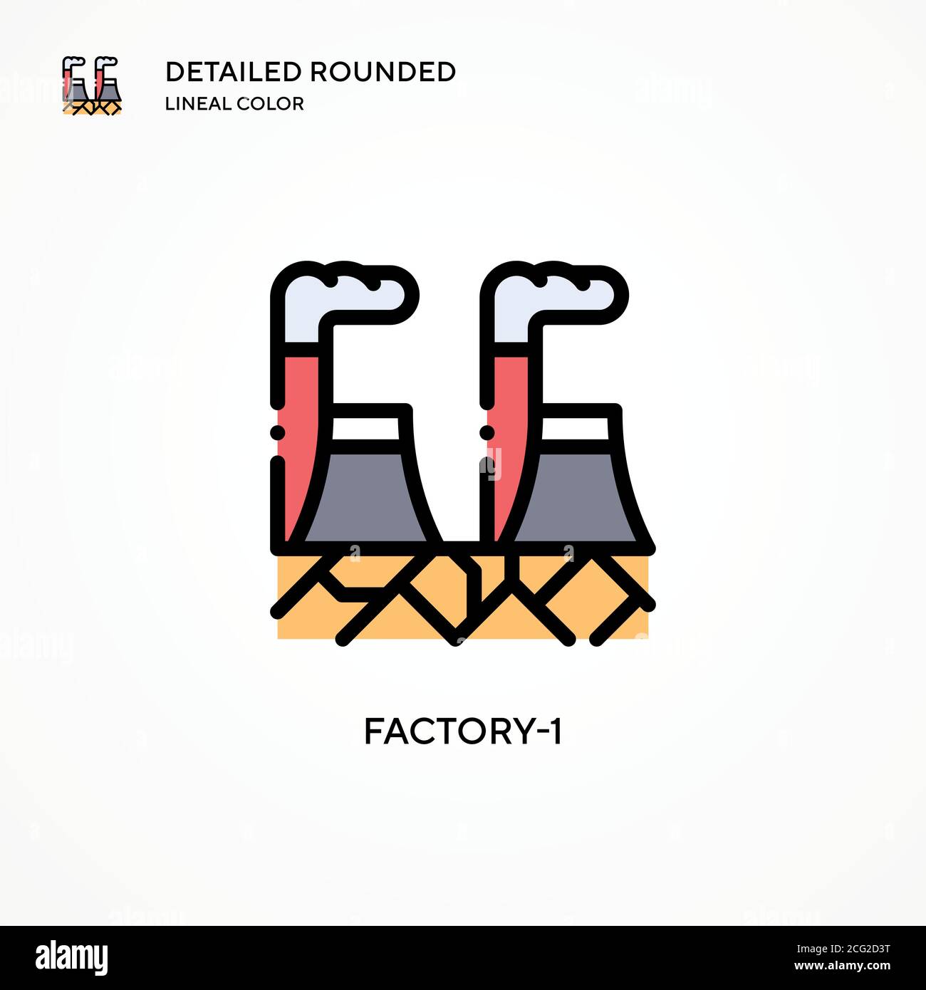 Factory-1 vector icon. Modern vector illustration concepts. Easy to edit and customize. Stock Vector