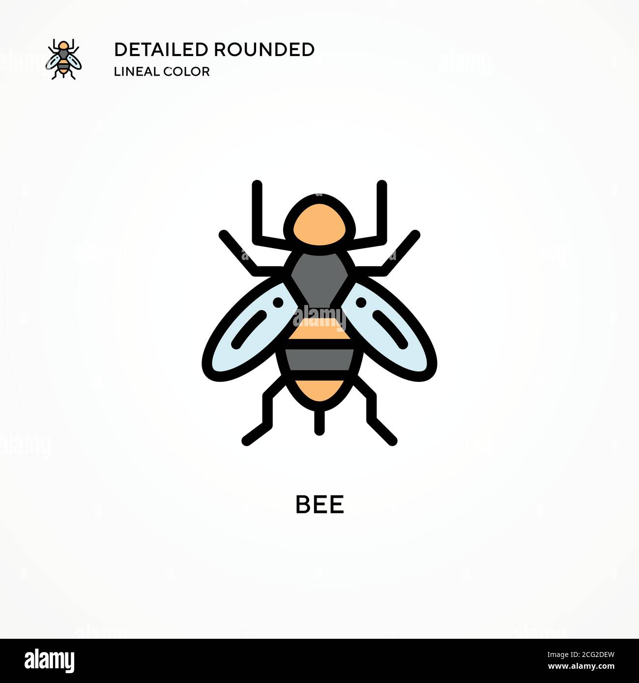 Bee vector icon. Modern vector illustration concepts. Easy to edit and customize. Stock Vector