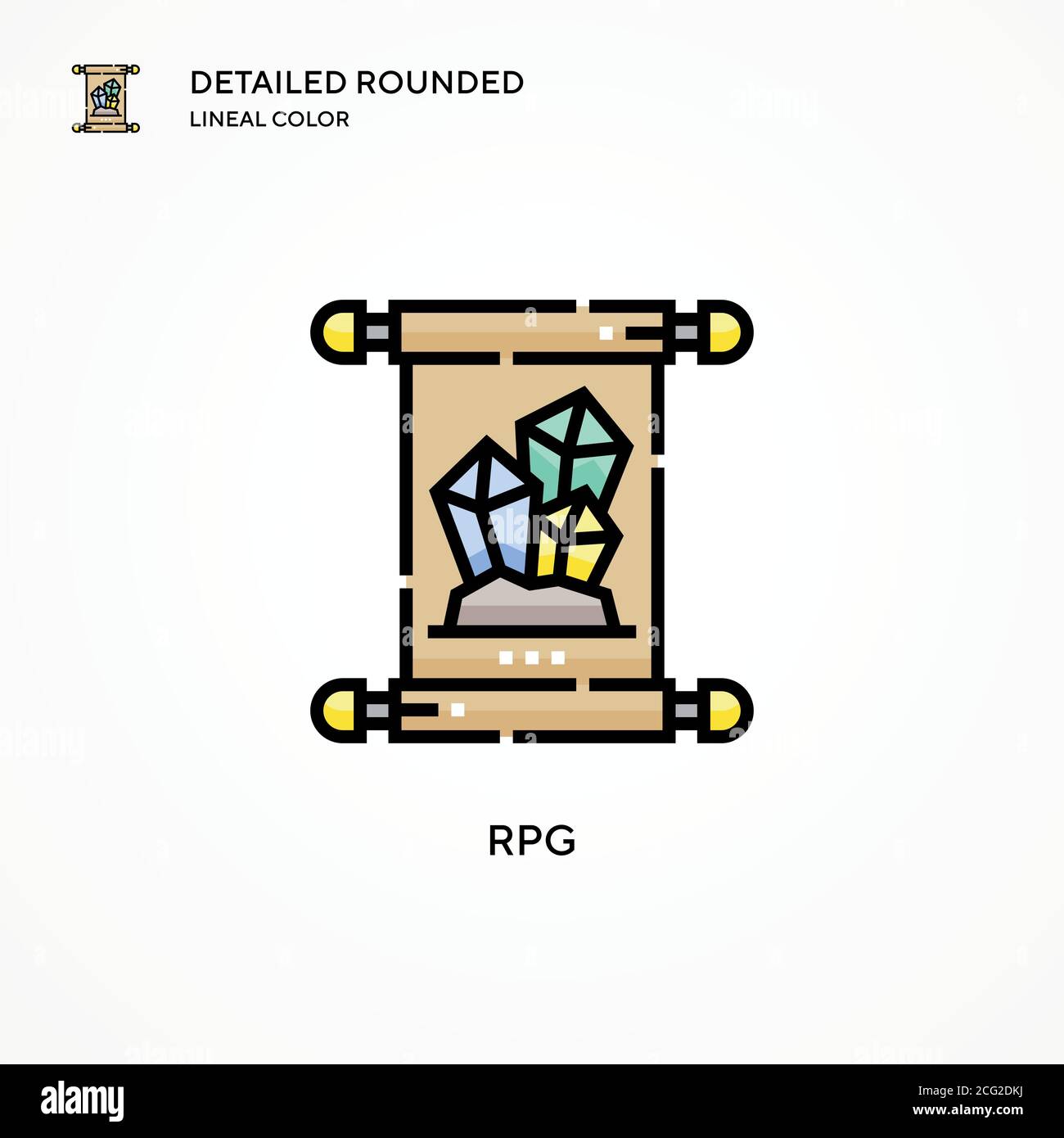 Rpg vector icon. Modern vector illustration concepts. Easy to edit and ...