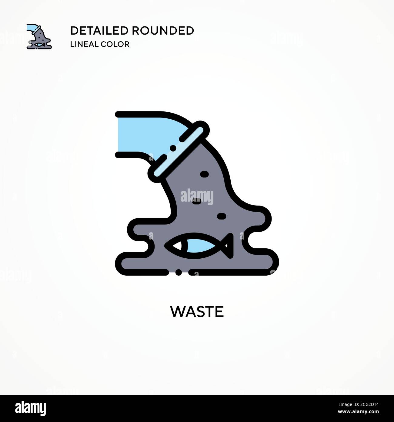 Waste vector icon. Modern vector illustration concepts. Easy to edit ...