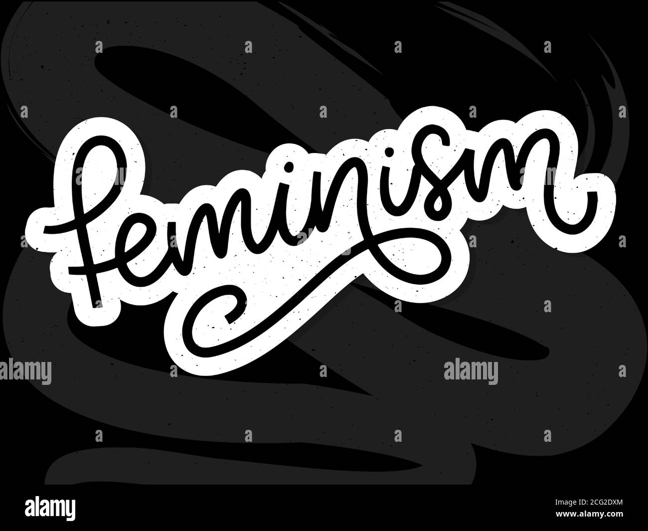 Typographic design. feminism letter. Graphic element. Typography lettering design. Woman motivational slogan. Feminism slogan. Girl power quote Stock Vector