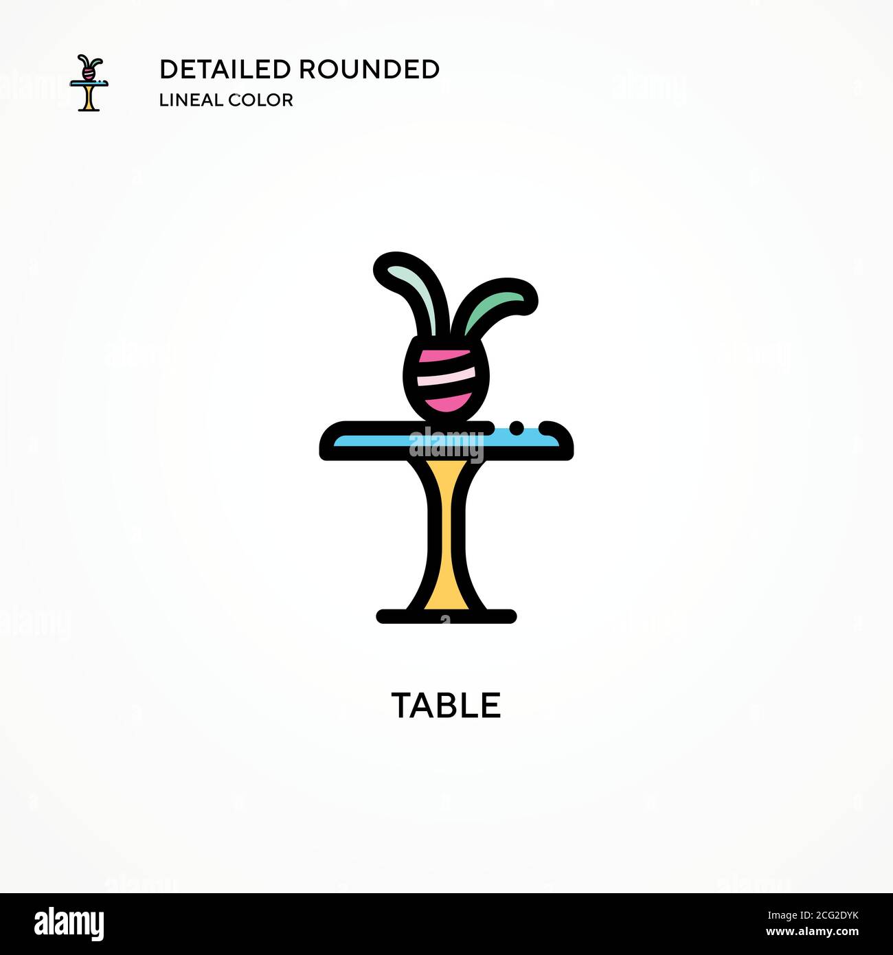 Table vector icon. Modern vector illustration concepts. Easy to edit ...