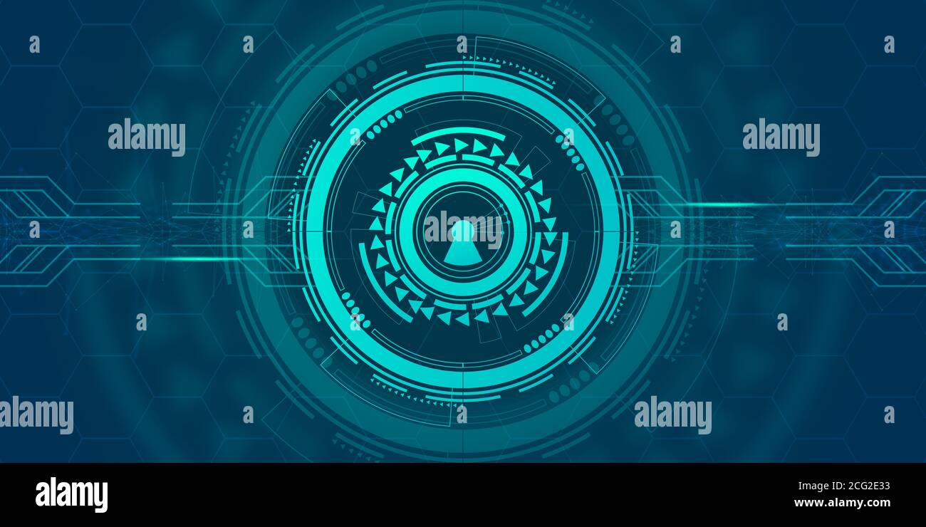 Abstract Technology Background In Futuristic Design With HUD Interface ...
