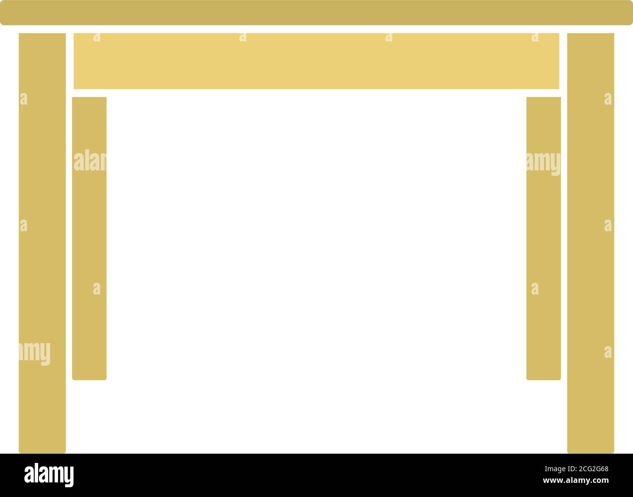 Dinner Table Icon. Flat Color Design. Vector Illustration. Stock Vector