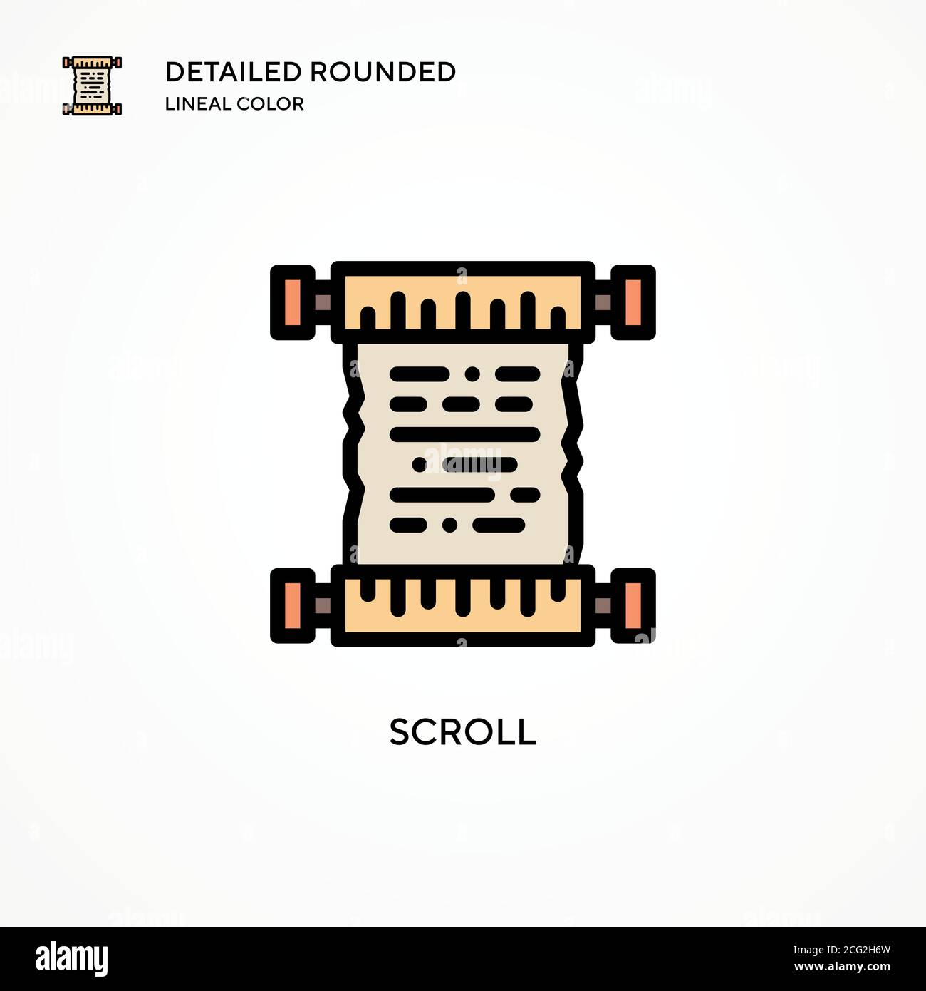 Scroll vector icon. Modern vector illustration concepts. Easy to edit ...