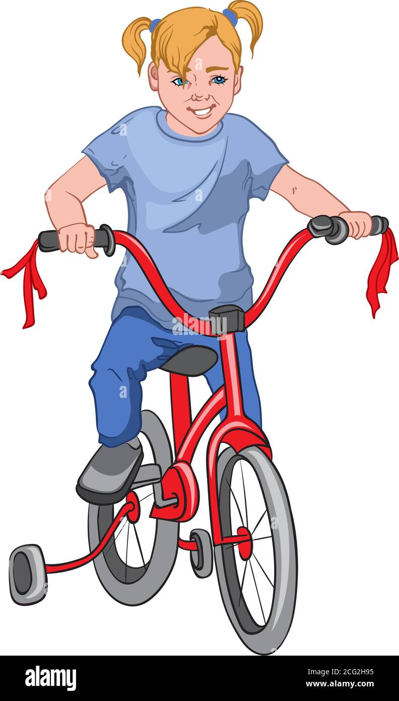 Riding A Bike With Training Wheels Clipart